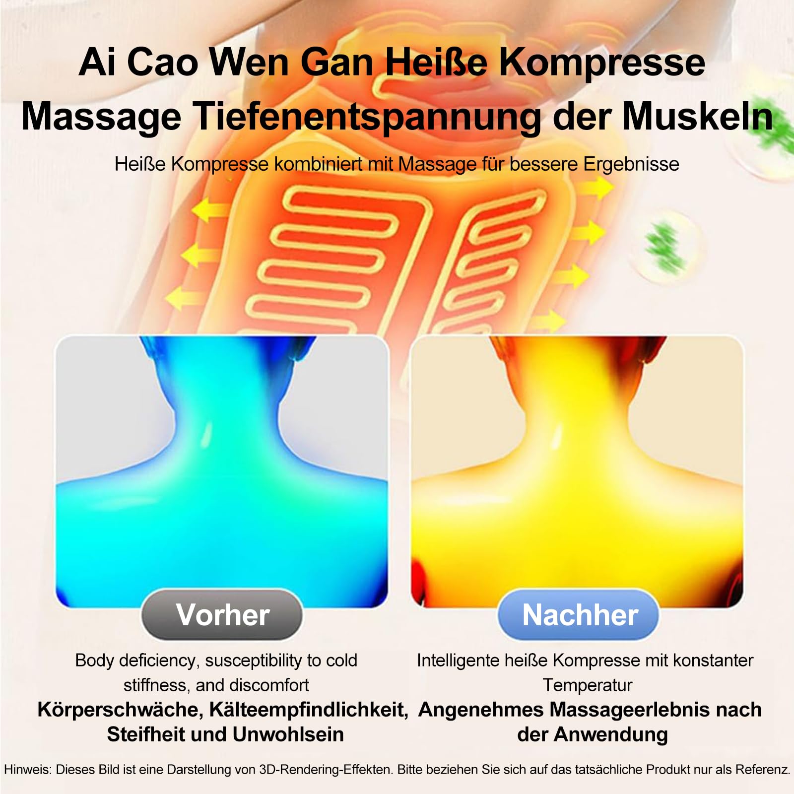 Matelas de massage thermique multifonction avec 12 moteurs de vibrations et vertèbres lombaires + cou - Coussin de massage chauffant pour tout le corps - Soulagement de la douleur de la tête