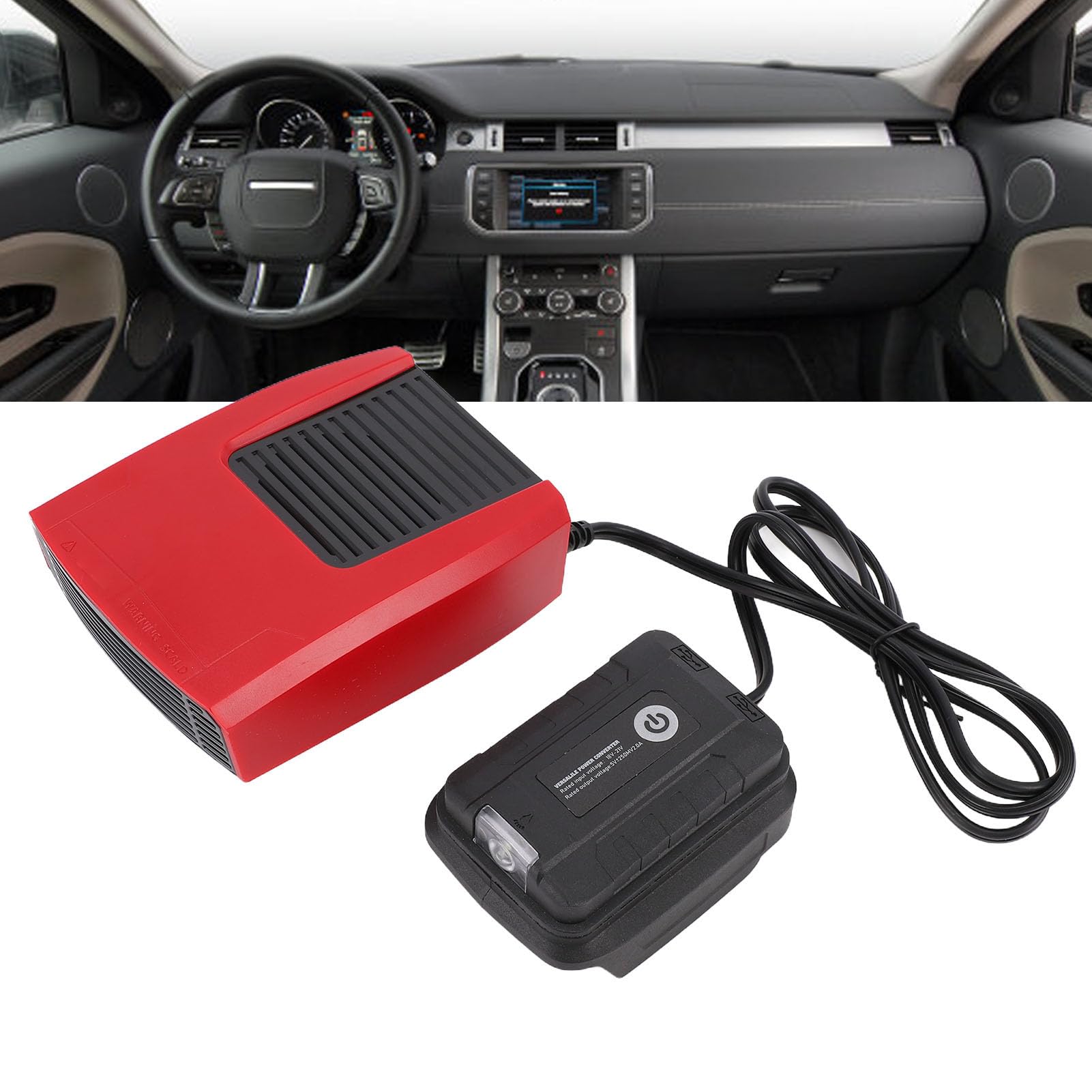 Fockety Calefactor a pilas, portátil y silencioso para espacios pequeños, con luz, puerto USB y termostato. Desempañador de ventanas recargable para coches, oficinas, exteriores.