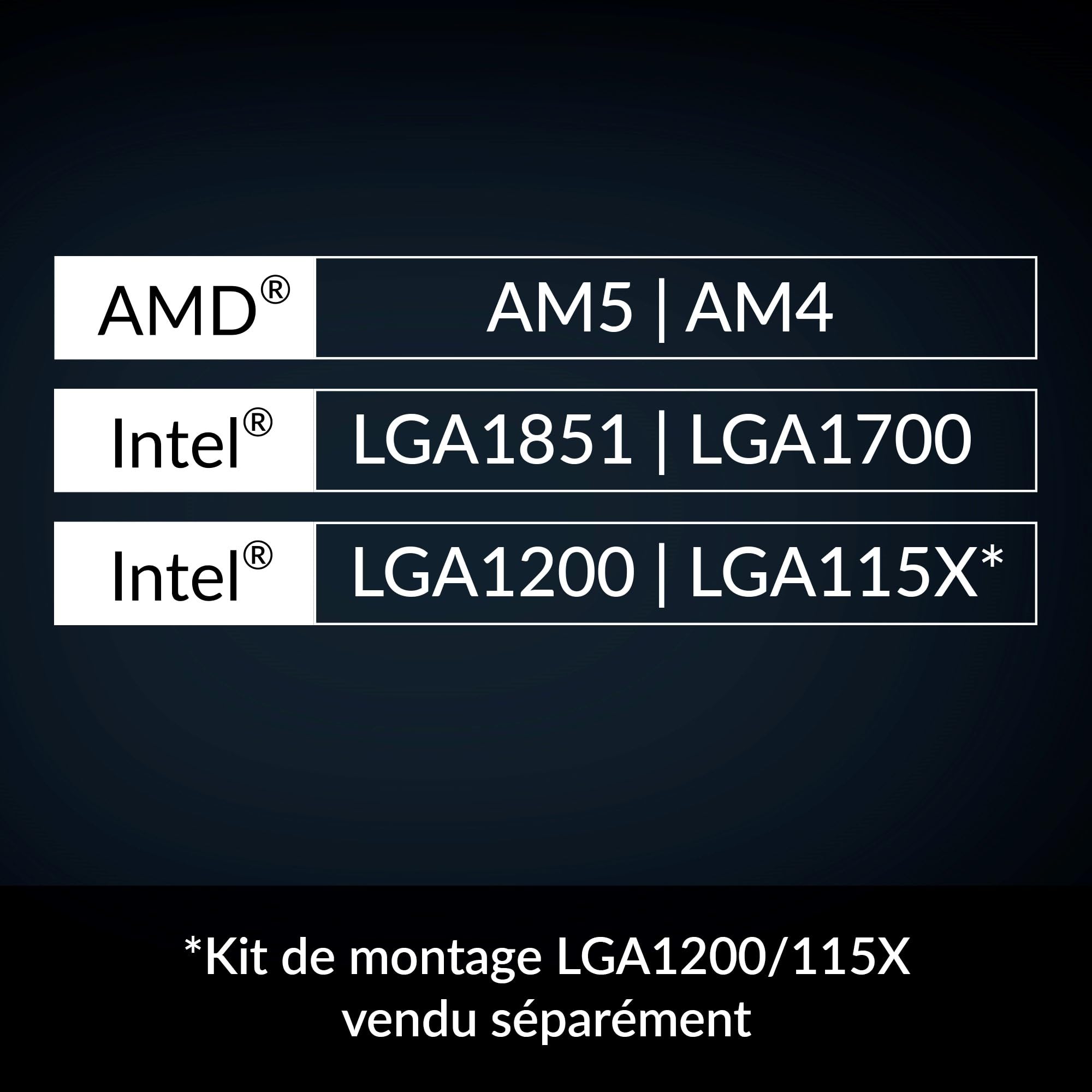ARCTIC Liquid Freezer III 240 - PC à refroidissement par eau, refroidisseur d’eau tout-en-un pour processeur AIO, Compatible Intel LGA1851/1700 et AMD AM5/4, Pompe à commande PWM efficace - Noir
