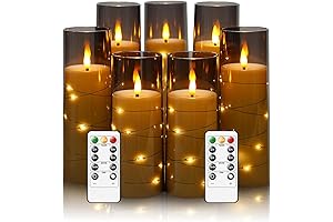 Ambient Home Decor Elevated: Flameless Candles with LED Embedded Star String