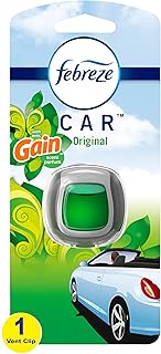 Febreze Car Air Freshener, Car Vent Clip and Odor Fighter, Gain Original Scent, 8 Count