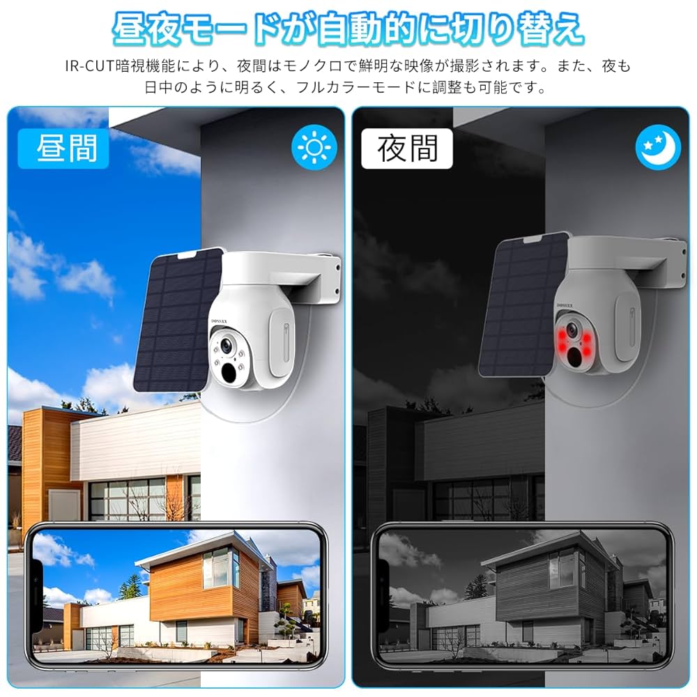 充電不要・PTZ操作 防犯カメラ ソーラー　400万画素　カメラ本体１台　防犯 Amazon.co.jp: EZVIZ 400万画素 防犯カメラ 無線 屋外 工事不要