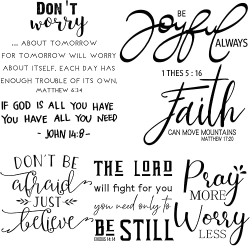 Vista 18 de BBTO Calcomanías de Versículos Bíblicos Adhesivas Inspiradoras, Calcomanías de Pared con Citas Religiosas Motivacionales, Adhesivos de Escritura