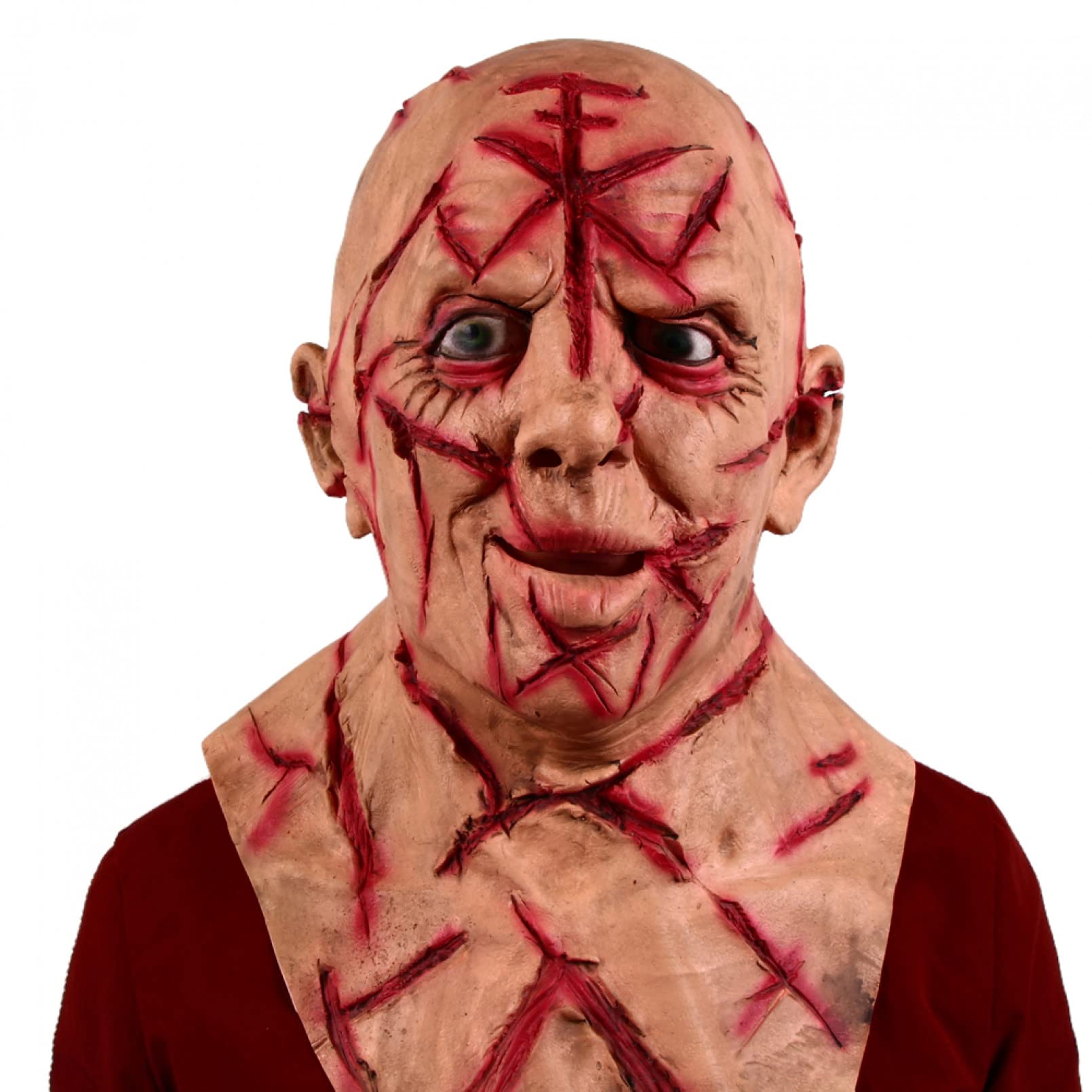 Maska na halloween Horror maska ​​Halloween straszna krwawa blizna twarz przebranie zaopatrzenie firm przebranie na karnawał akcesoria little surprise
