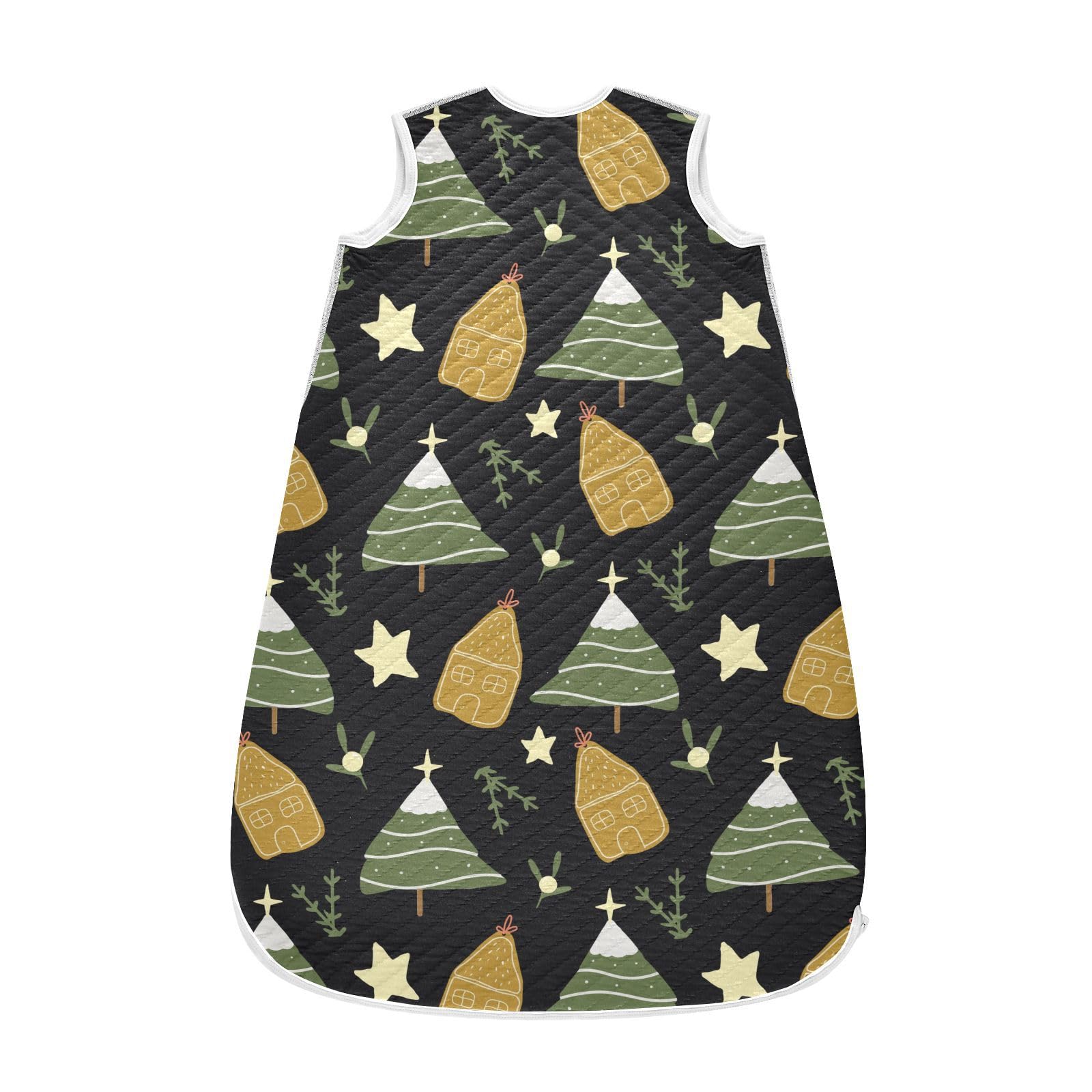 vvfelixl Trees Gingerbread Houses Baby Sleeping Bag Sleep Sack,Baby Wearable Blanket Sleep Suit for 0-6 Months