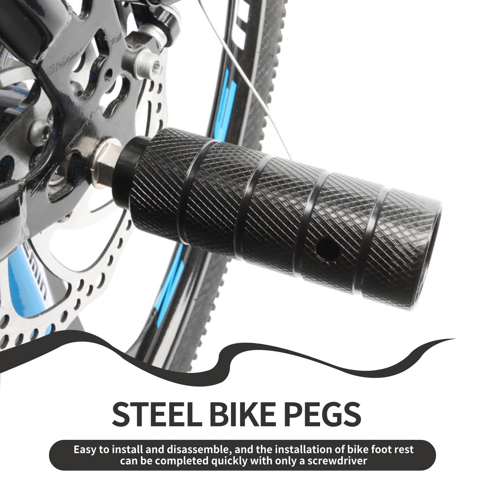 2 Paar Fahrrad Fußrasten - Stabile Carbonstahl Pegs Für Mountainbikes