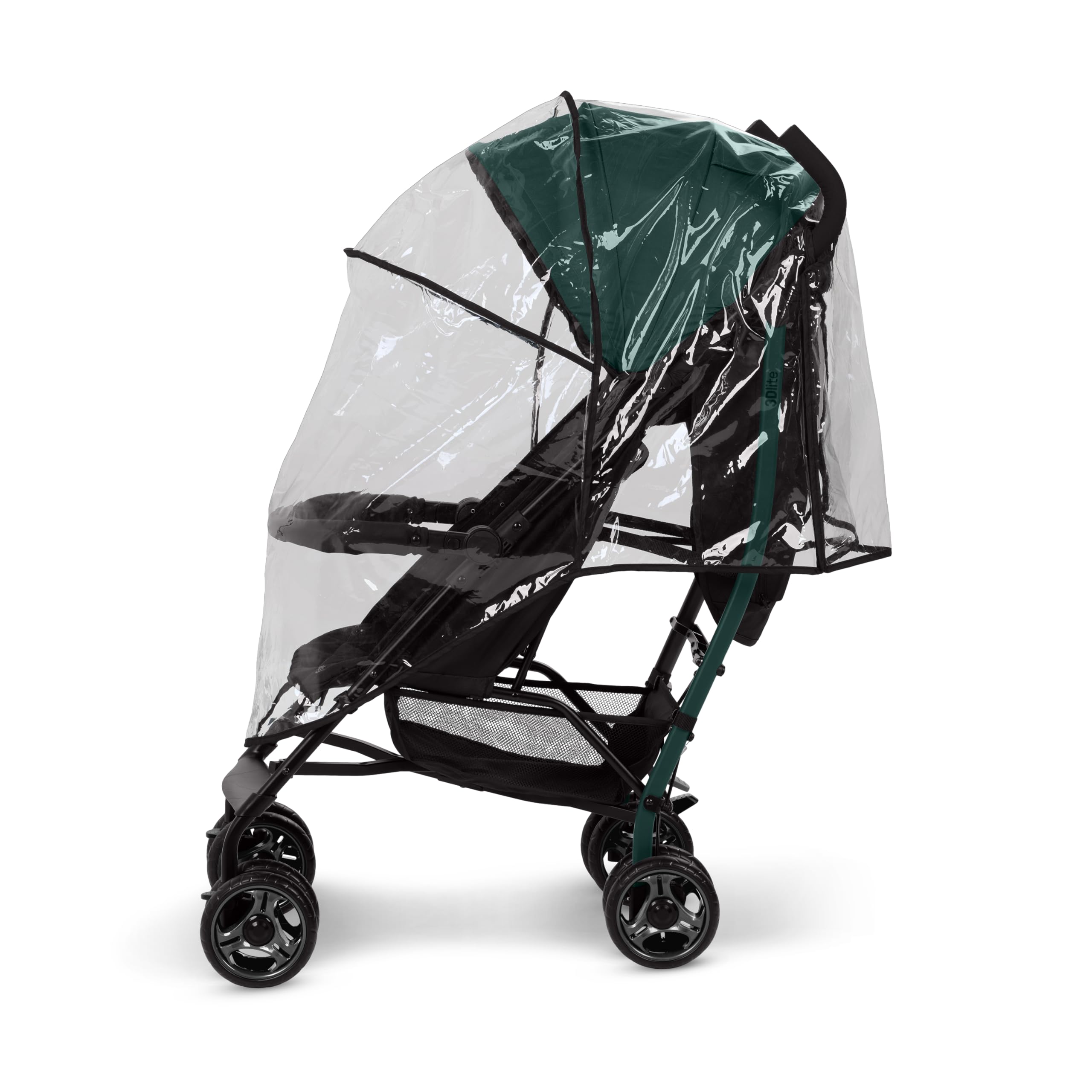 Ingenuity 3Dlite Jewel Convenience - Passeggino pieghevole leggero con compatibilità con seggiolino auto, tettoia extra large e contenitore