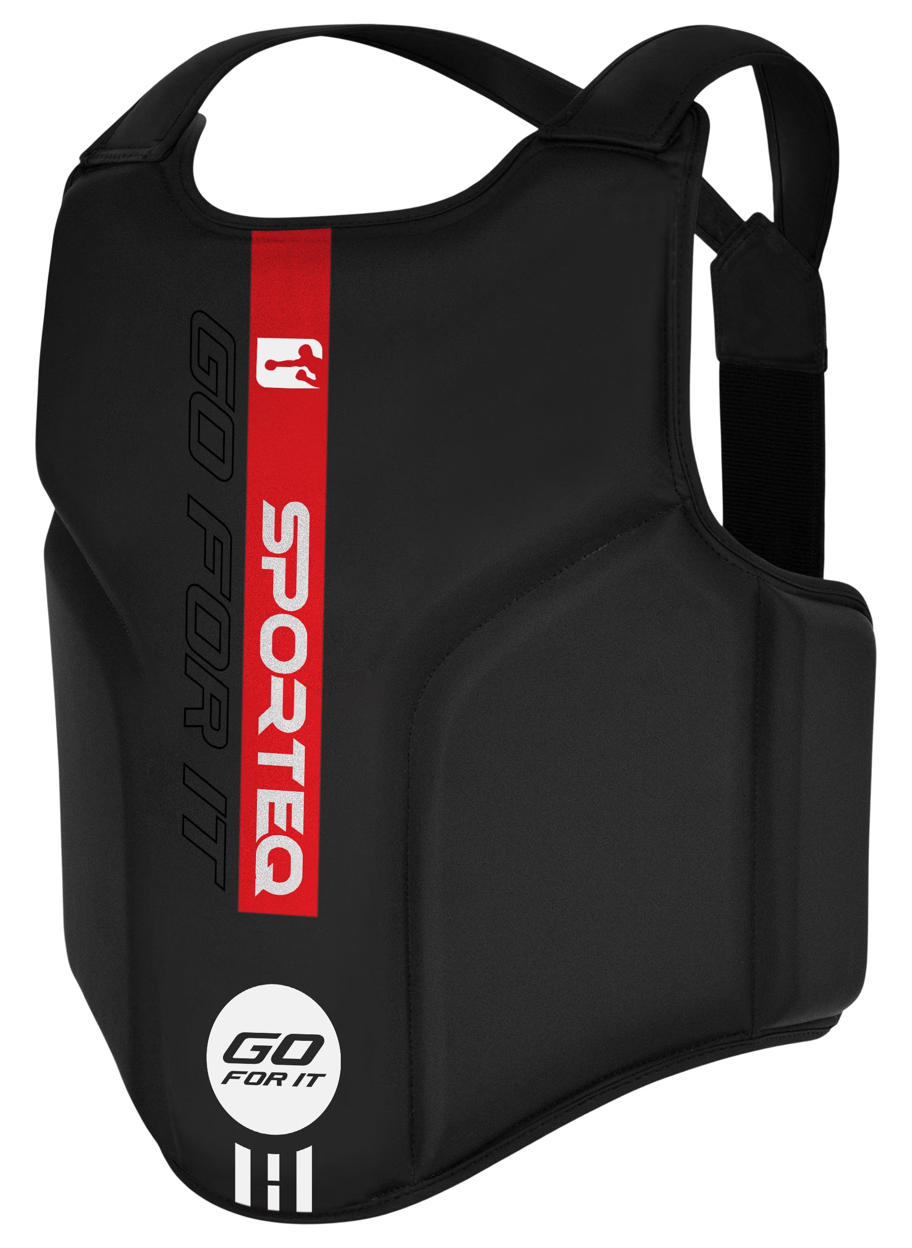 Chest Guard, MMA Kickboxing Muay Thai Boxing Body Protector, Sparring Training Heavy Punching, KARA Adjustable Strike Shield, Martial Arts Upper Body Ribs Protection Pad, Taekwondo Vest (L/XL)