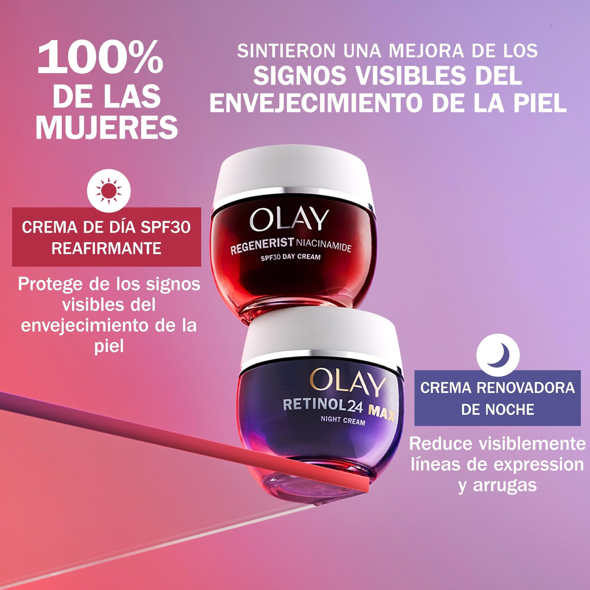 Olay Retinol 24 MAX* Crema de Noche Hidratante Facial, Cuidado de la Piel con Vitamina E Antioxidante, +40%* Glicerina. Cuidado de la Piel Well-aging de Noche: Suaviza, Renueva e Hidrata, 50 ml