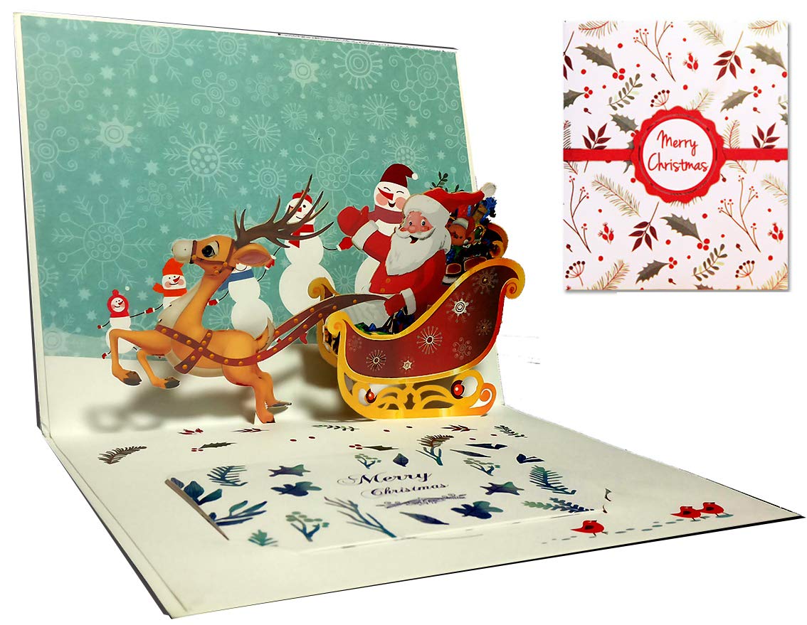 Tarjetas De Navidad 2025 Tarjetas De Feliz Navidad 3D Pop UP