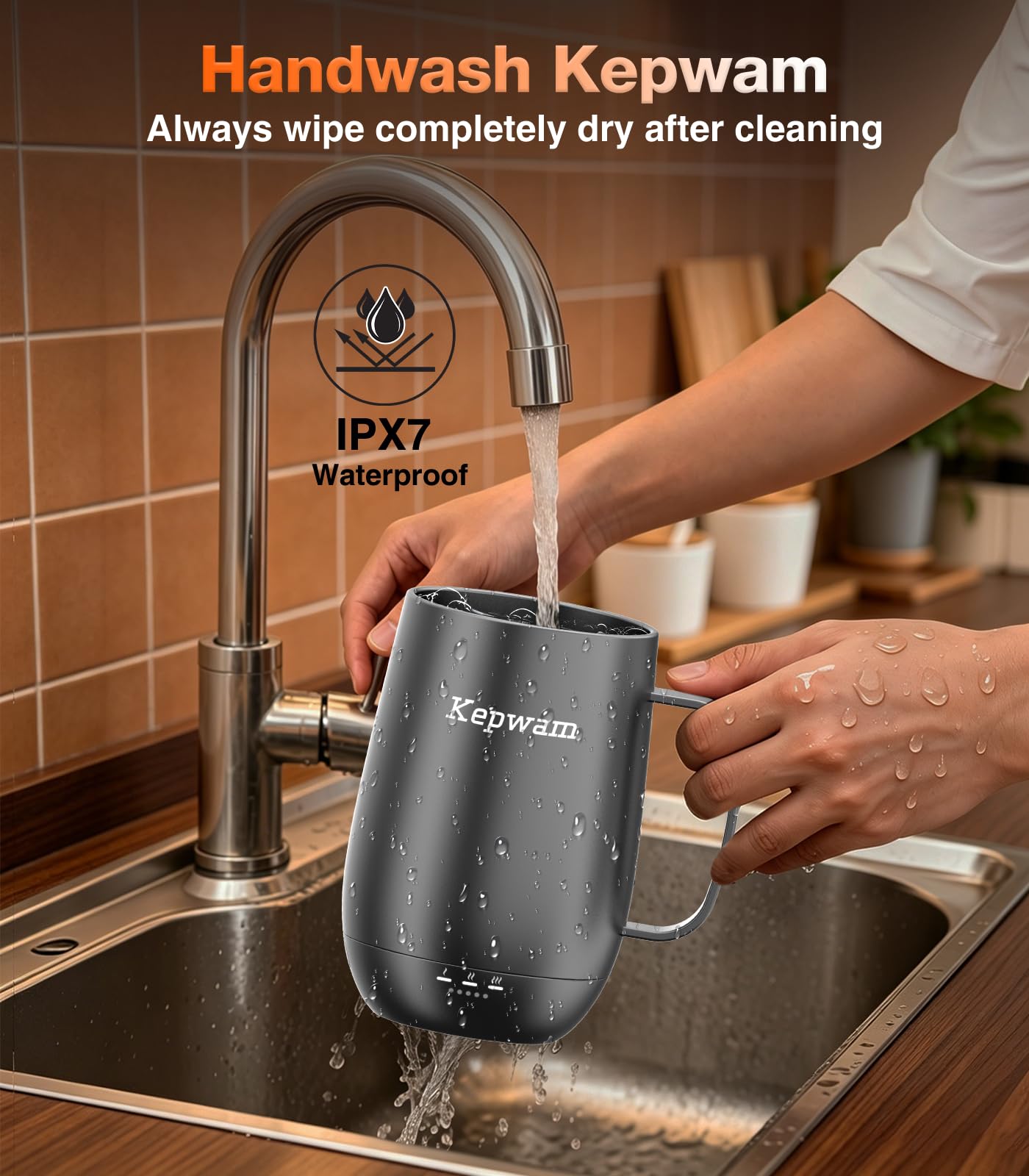 Kepwam Taza de café con calefacción T2-Plus, taza de café con calefacción de gran capacidad, capacidad líder, hasta 8 horas de batería y caliente hasta 65.0 °C, taza de café inteligente para mujeres y