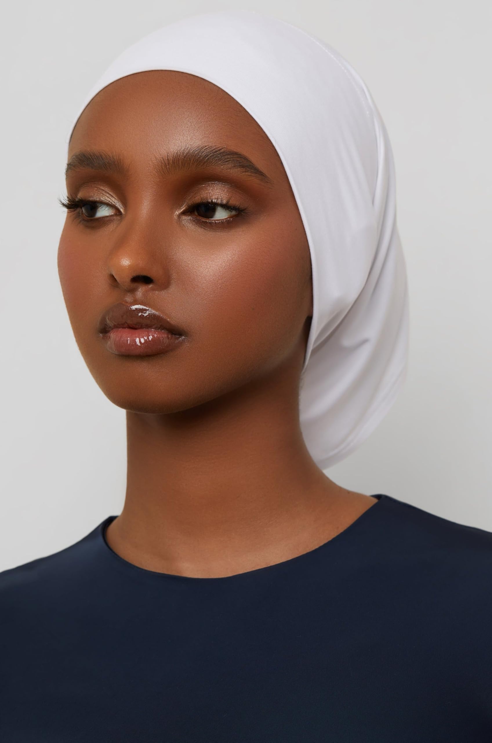 Belsen Under Scarf Light Soft Hijab Cap Undercap Headwrap Scarf Stretch Tube Neck Cover (white)