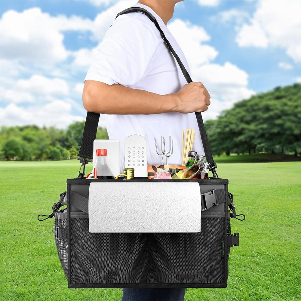 Grill-Caddy, großer Grill-Werkzeughalter, Gewürz- und Telleraufbewahrung, Papierhandtuchspender, Outdoor-Kochzubehör, perfekt für Grillmeister