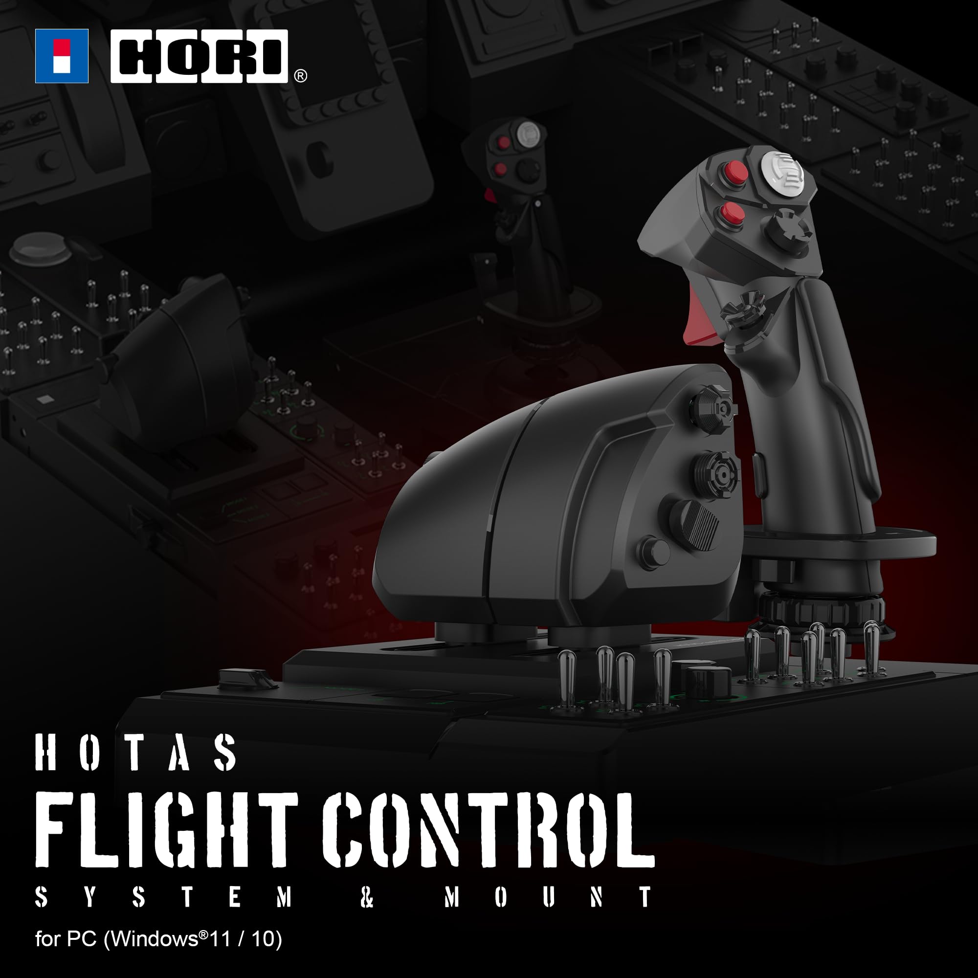 HORI HOTAS Flight Control System & Mount for PC (Windows 11/10)