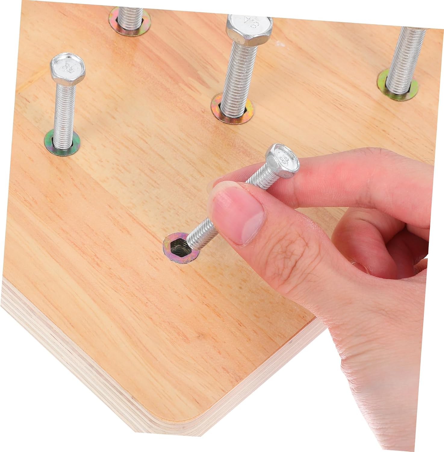 Finger Dexterity Rehabilitation Pegboard Wooden Hand Exercise Tool for Fine Motor Skills Hand Eye Coordination Therapy Design for Continuous Rehabilitation Training