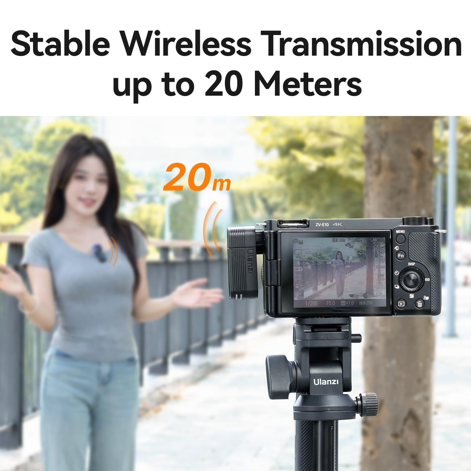 ULANZI A100 Micro Cravate sans Fil pour iPhone/Android/Caméra, Micro Cravate avec Réduction du Bruit, Fixation Magnétique, Plug & Play pour l'enregistrement vidéo, Youtube, TikTok, Vlog(2 Mics)