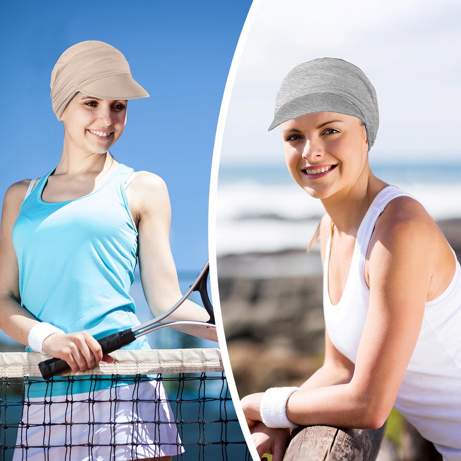 JenPen 4 Pcs Chemo Cancer Cap for Women Breathable Bamboo Newsboy Hat Baseball Cap Soft Headwear for Hair Loss Cancer Patient - Image 6