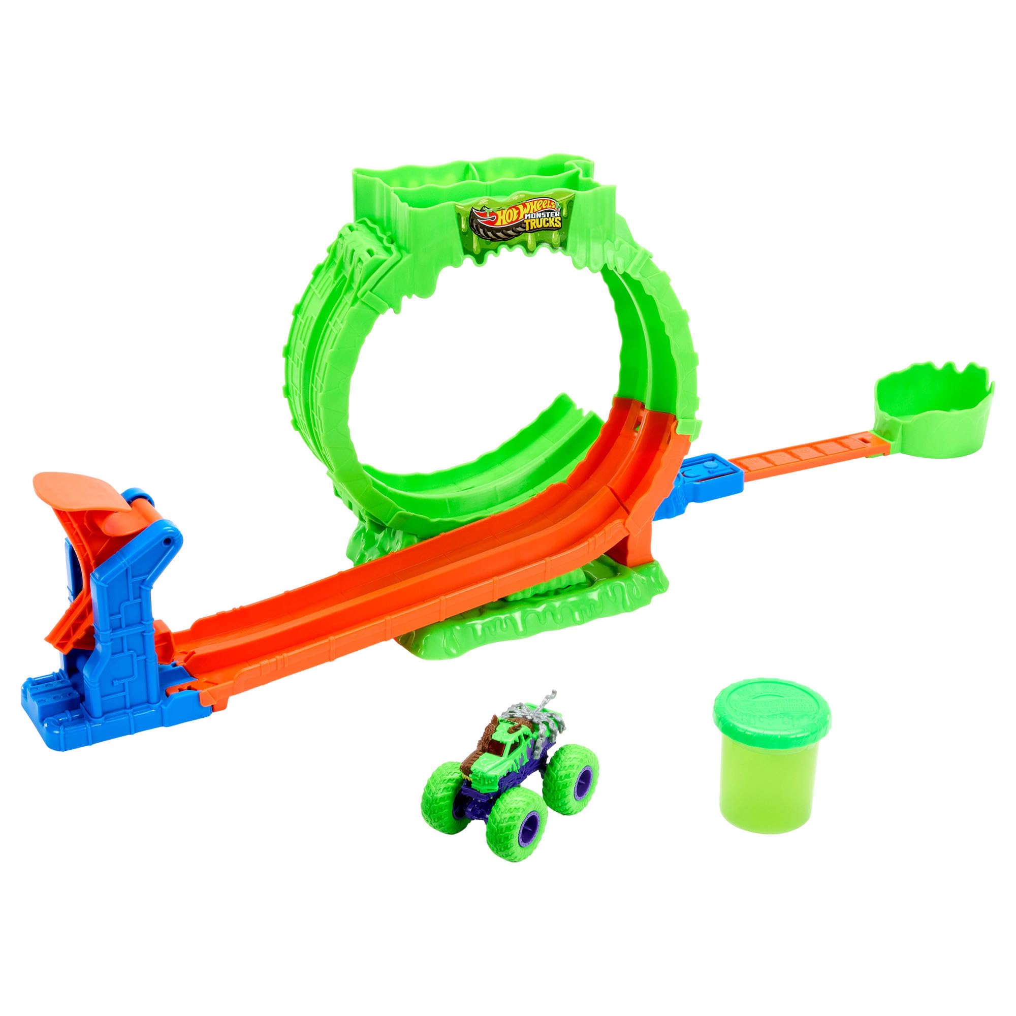 Hot Wheels Monster Trucks Toy Playset, Mutant Chaos, Loop
