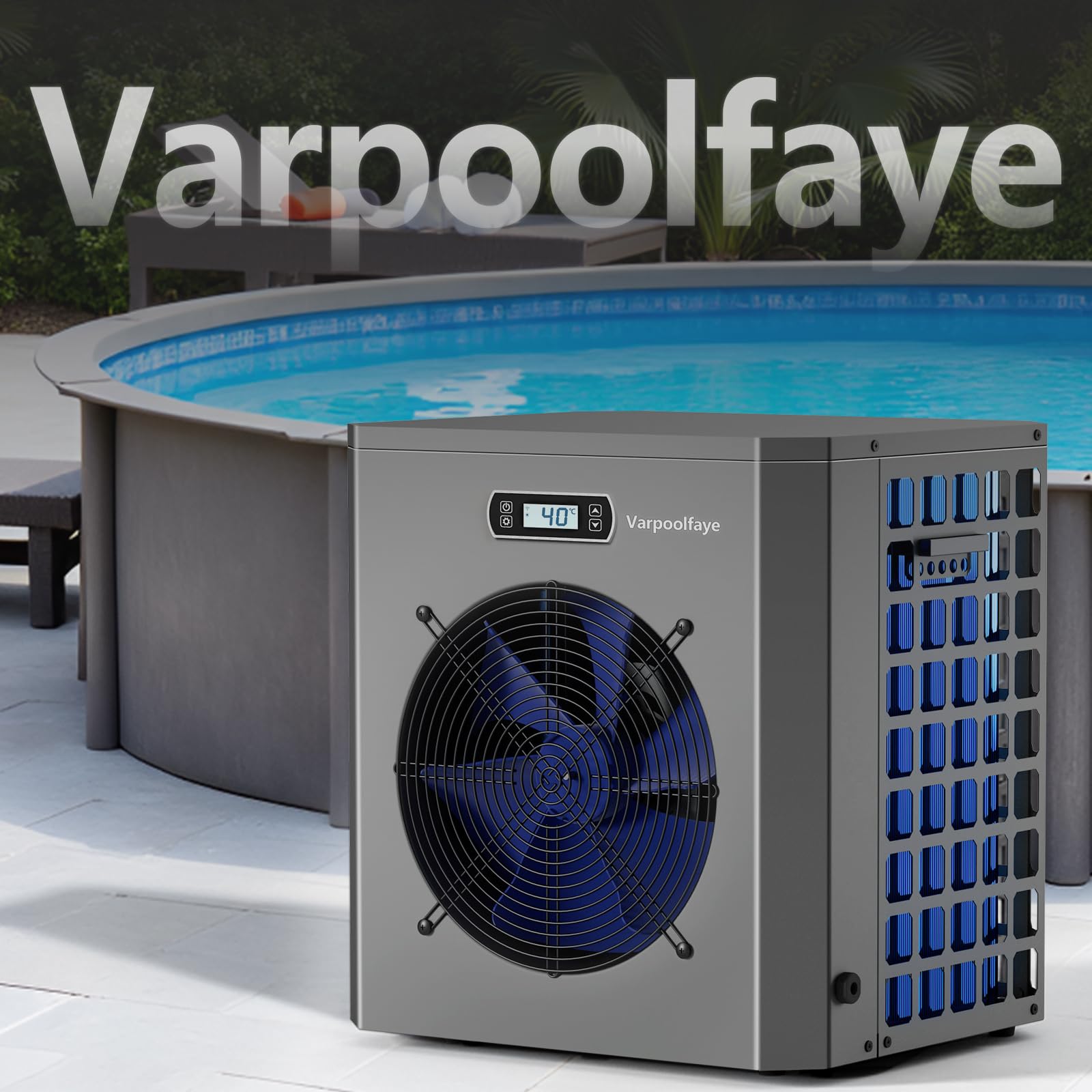 Pompe à chaleur électrique piscine 5 kW 20 m³ contrôle WiFi 220 V 240 V 50 Hz