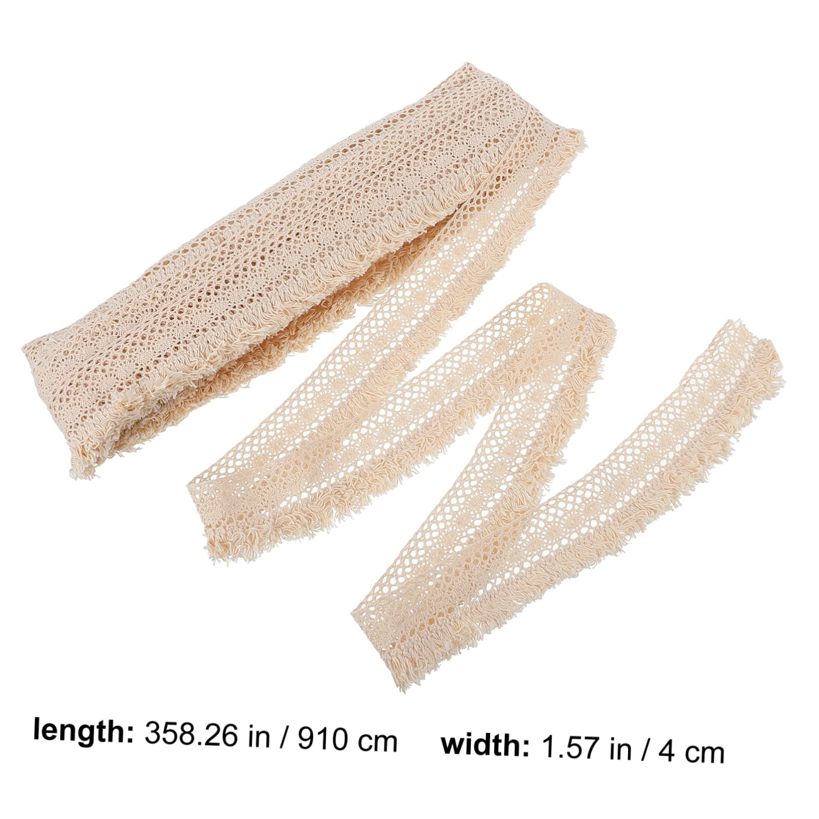 Ciieeo 3piezas Cinta De Ribete De Borlas De Algodón Para Manualidades y Decoración De Cortinas Yardas Para Cojines Ropa y Eventos Especiales