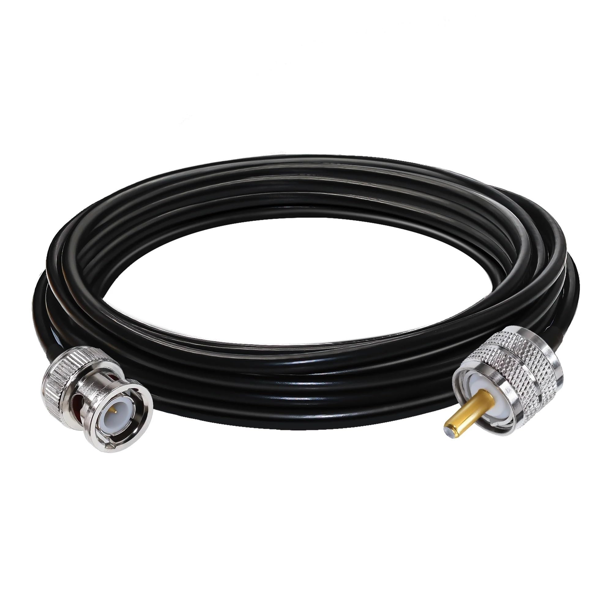 Kabel koncentryczny RG58, wtyk męski BNC do przedłużacza PL259 SO239 o niskich stratach i pigtailu 30 cm-5 m(13.2ft (4M))