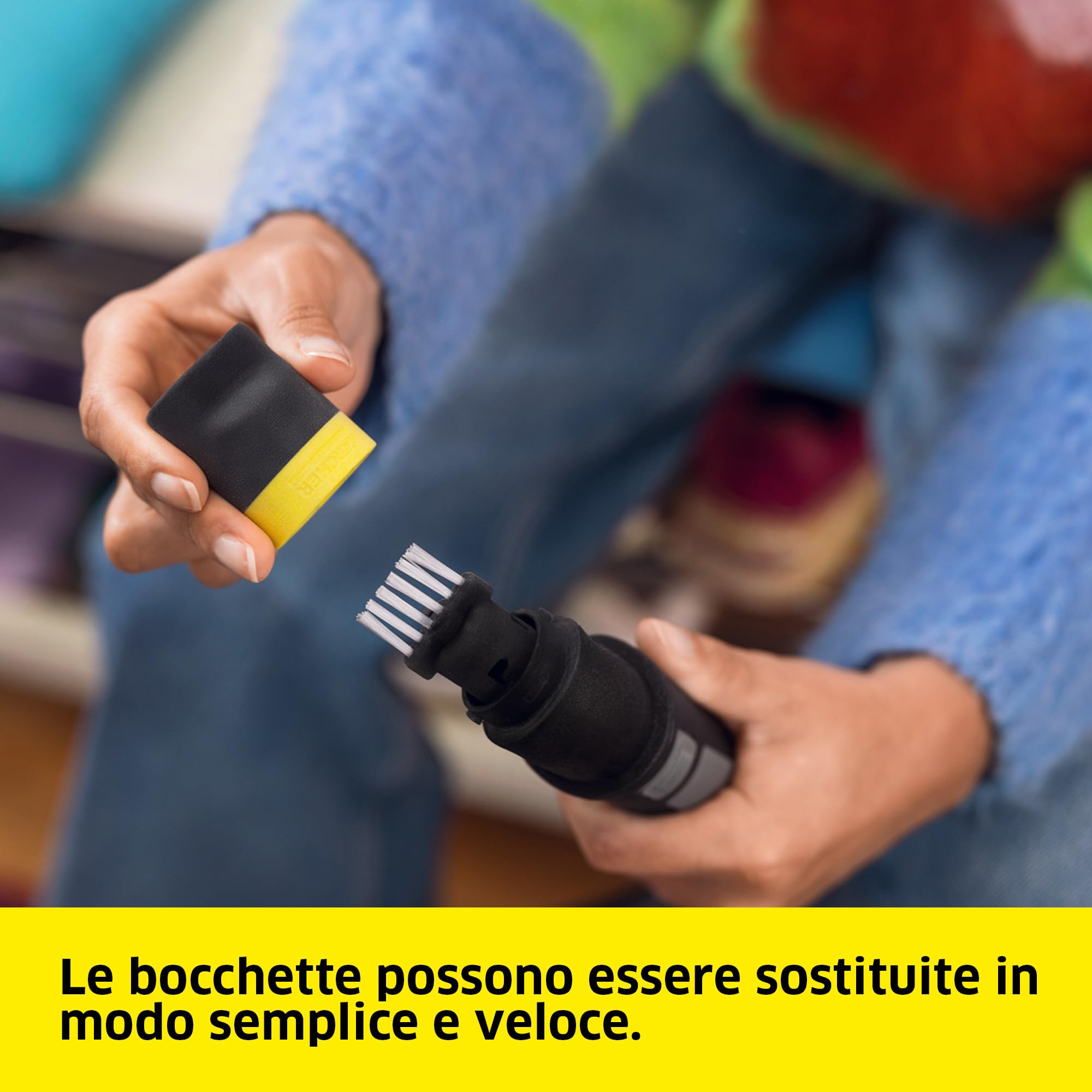 KÄRCHER Shoe!Cleaner SE 3-18 Compact, accessorio originale per aspirapolvere Kärcher, pulizia di scarpe sportive e per il tempo libero, senza gocciolamento, setole morbide, funzione di risciacquo