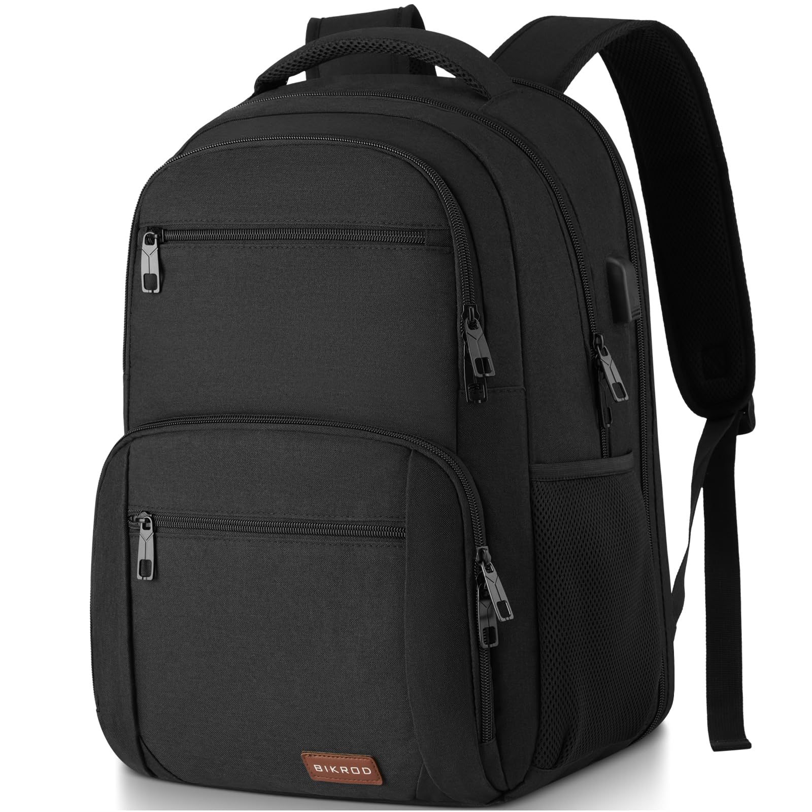 Rucksack Herren Damen, Schulrucksack Jungen Teenager, TSA Wasserdicht Arbeit 17.3 Zoll Laptop Rucksack mit USB Ladeanschluss, Reisen Wandern Backpack mit Anti Diebstahl Tasche, Grau Daypack, 25-40 L