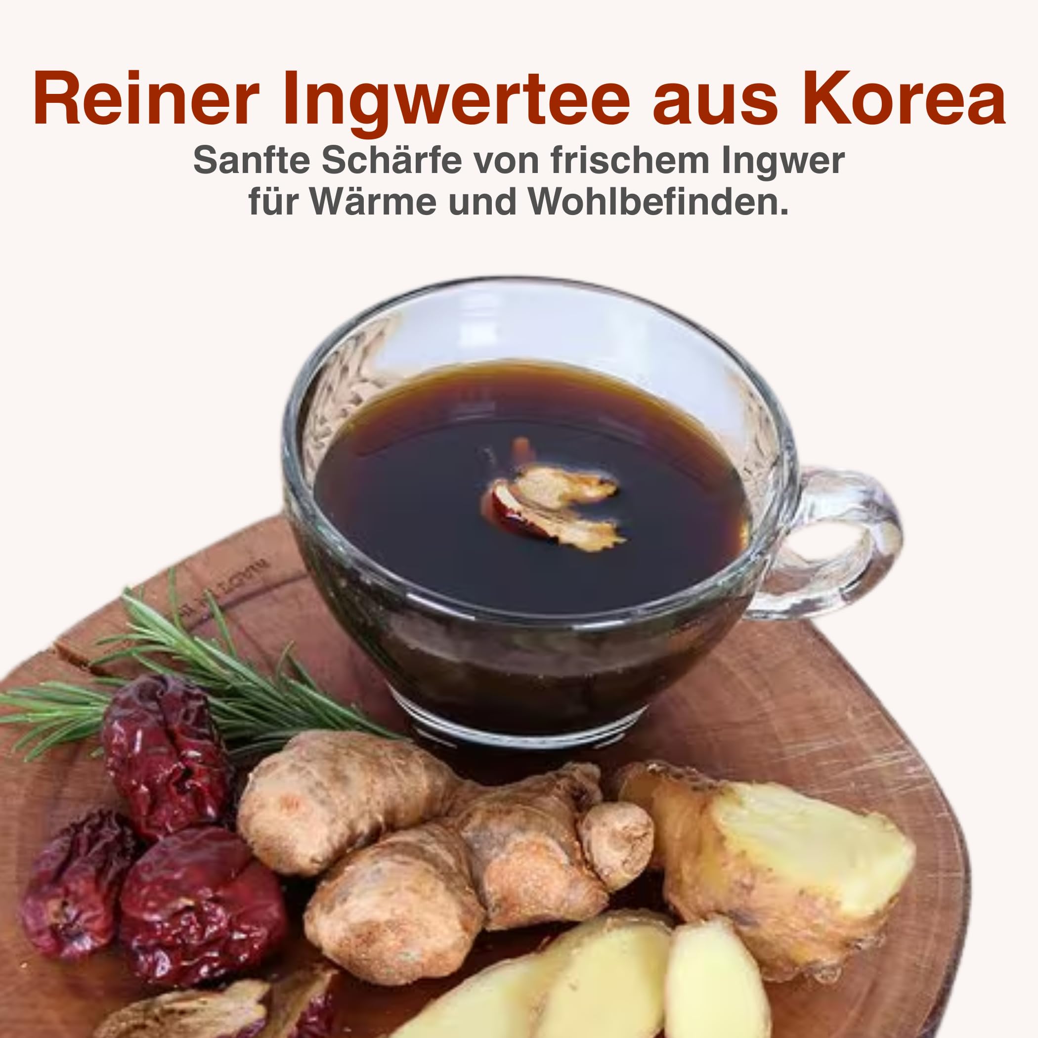CHARMDEN Ingwer-Jujube Tee | 100 ml x 30 Beutel | Nur mit Ingwer, Jujube & Wasser | Stärkt Immunsystem & Kreislauf | Gegen Kälte & Müdigkeit | Ohne Zuckerzusatz – Koreanisches Hausmittel