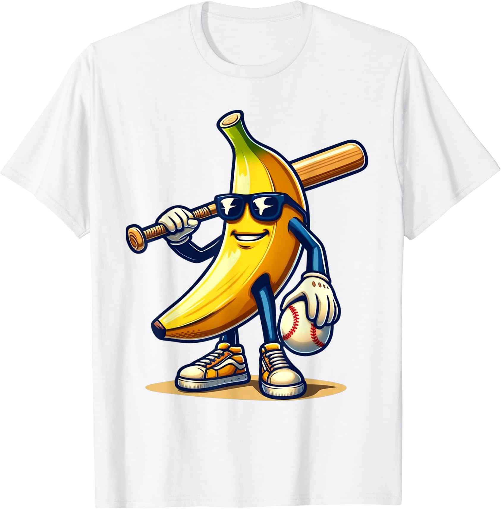Banana Baseball PlayersBanana Baseball Lover Cool Game For Men Women T-Shirt