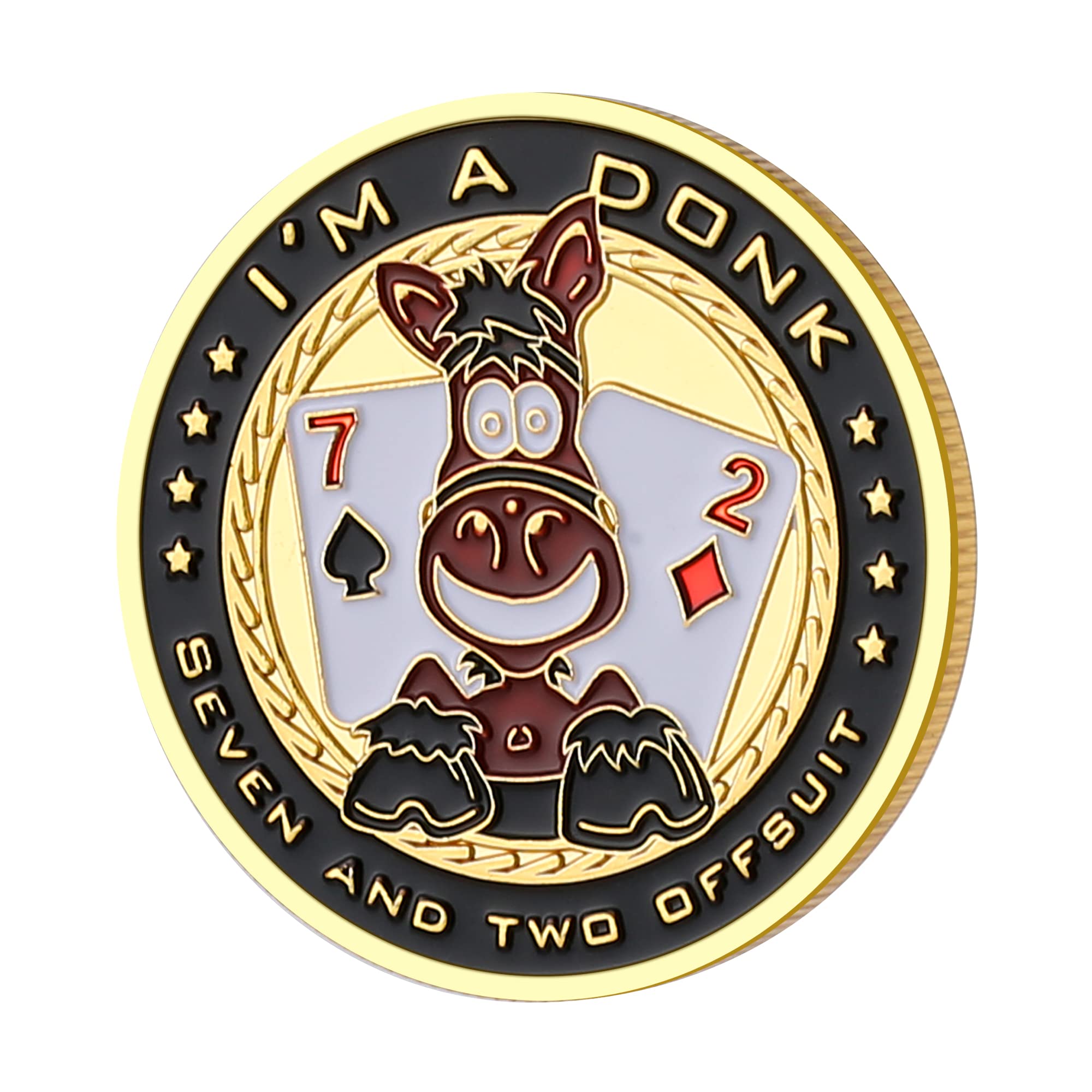 LuluCircle Poker Guard, Weights for Poker, Poker Gifts for Men, Poker Card Protector, Poker Accessories, Coin Collectibles, Poker Chips Coin with Plastic Case