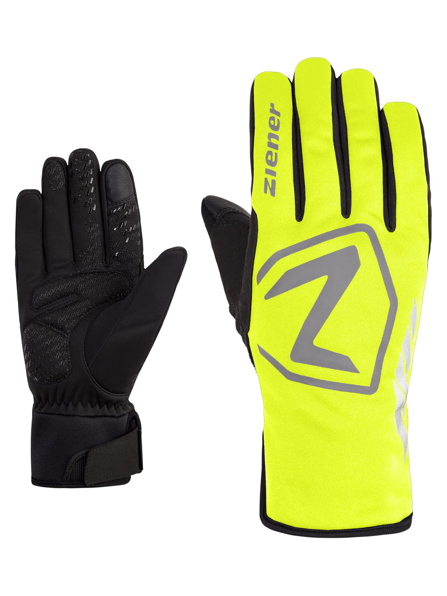 Ziener Herren DAQUA Fahrradhandschuhe, Winter |wasserdicht, Soft-Shell, gepolstert, Poison Yellow, 7