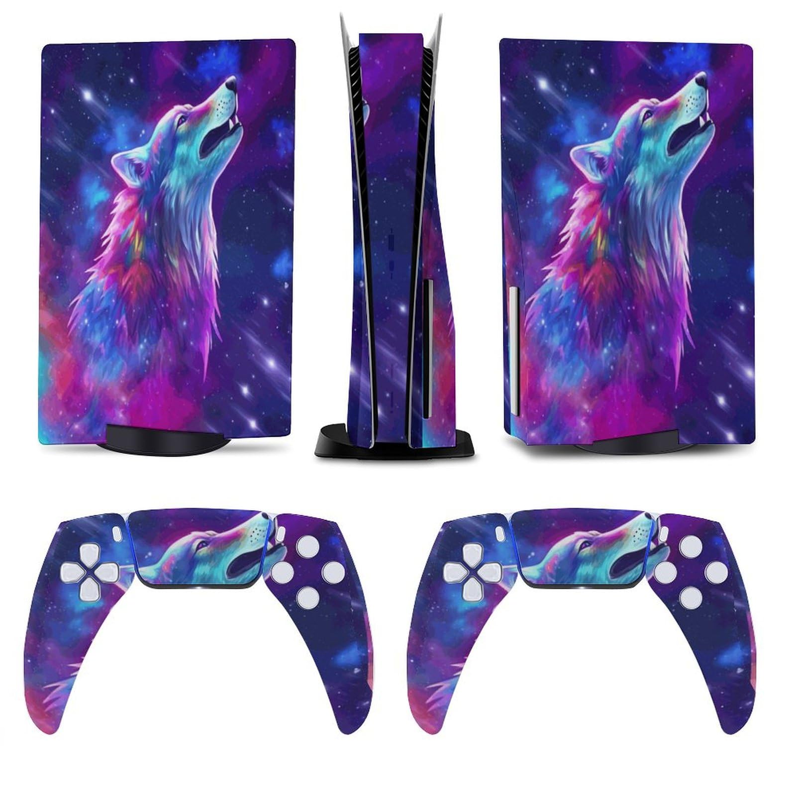 Fantasy Galaxy Wolf for Model 5 Skin Accessories Cover Skins Anime Vinyl Cover Sticker Full Set for Model5