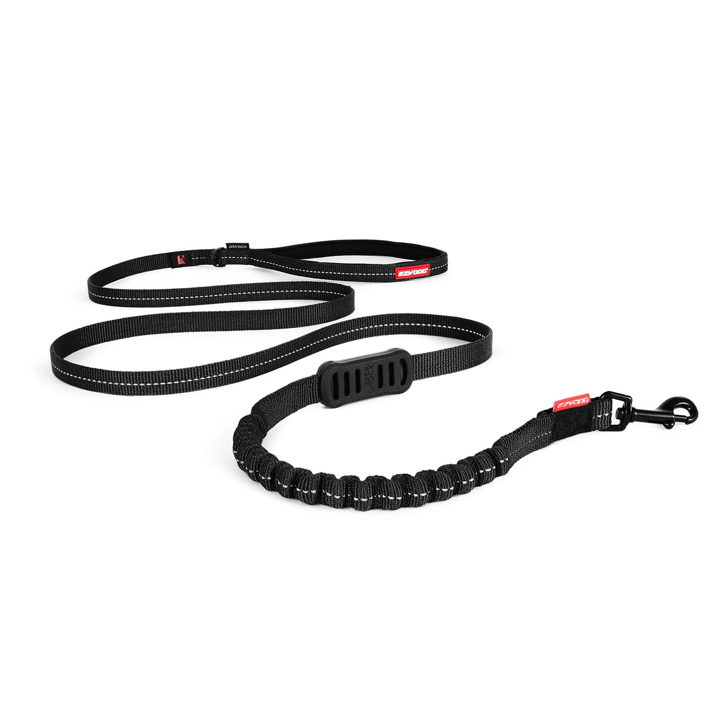 EzyDog Zero Shock LITE Dog Leash - Shock Absorbing Bungee Leash for Dogs that Pull or Excite - Dual Handle and Reflective for Medium, or Small Dogs (