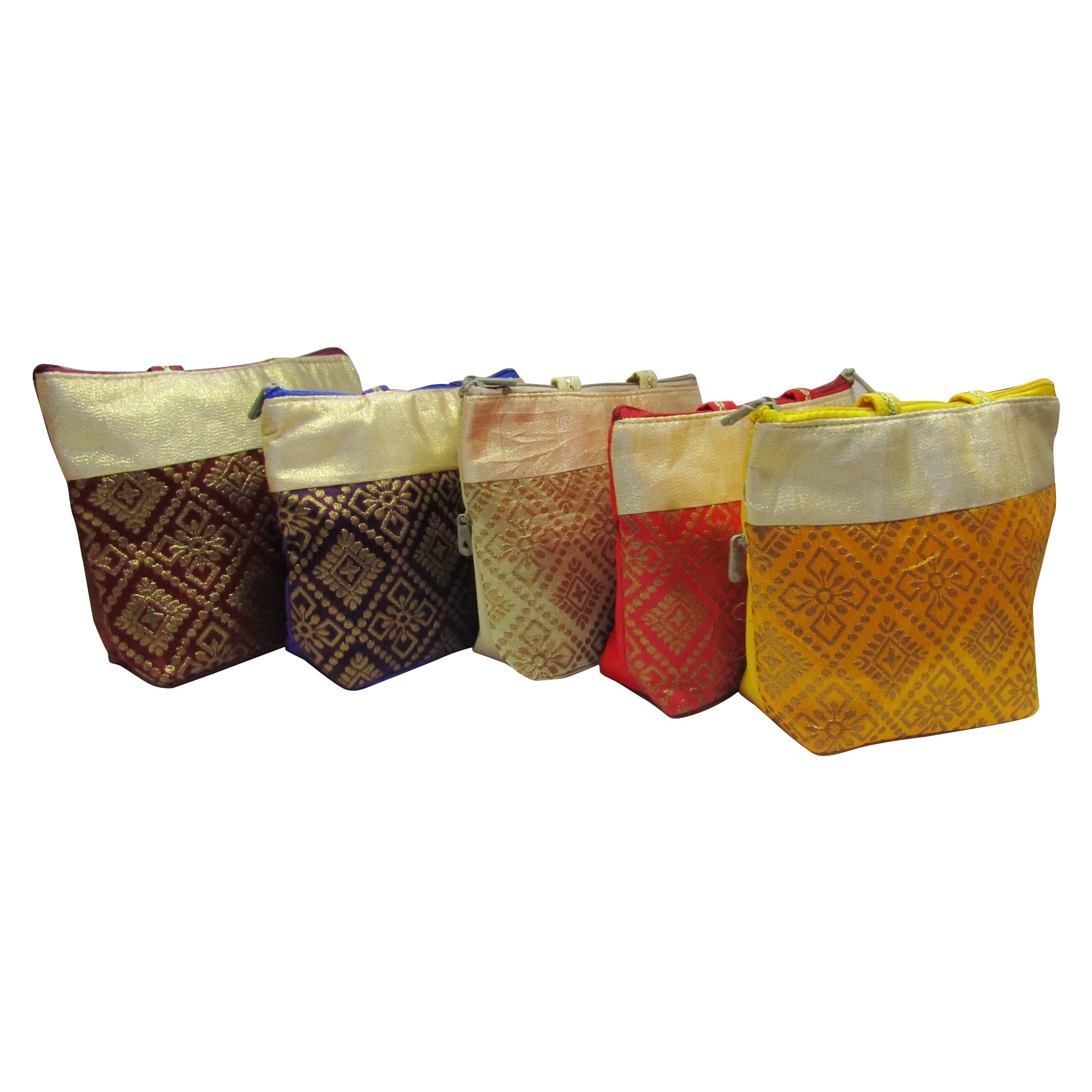 Deepsum Traditional Ethnic Embroidery Purse for Ladies, Shagun Potli Pouch, Potli Bags For Return Gifts for Women Mehndi Haldi Wedding Engagement Pooja Party Favor Bags (Pack Of 6 Pcs) (B0B553CF1B) Amazon Price History, Amazon Price Tracker