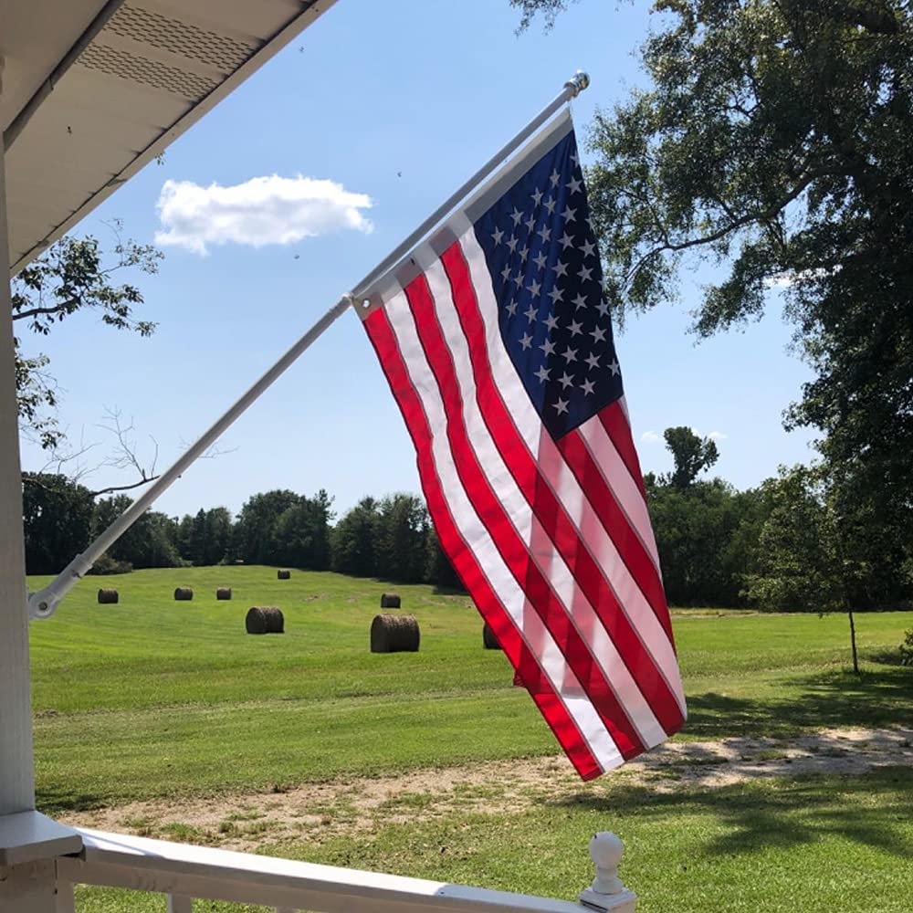 Kit Bandera USA 50 Estrellas 3x5 Pies Con Asta Blanca Y Águila - 100% Poliéster - Trade Winds