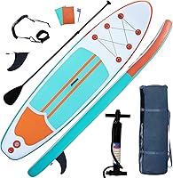 XHYCPY 10'4" Inflatable Stand Up Paddle Board SUP with Accessories, Anti-Slip EVA Deck for Adults, Youth & All Skill Levels