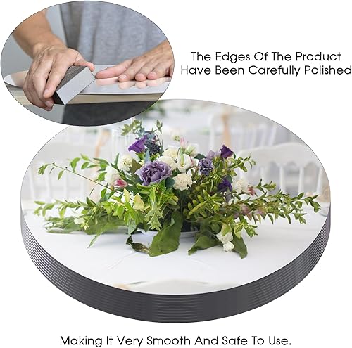 Miniatura 3 de Centros de mesa de espejo de 12 pulgadas, juego de 12 espejos redondos para centros de mesa, placas de espejo de vidrio de 0.079 pulgadas, bandeja