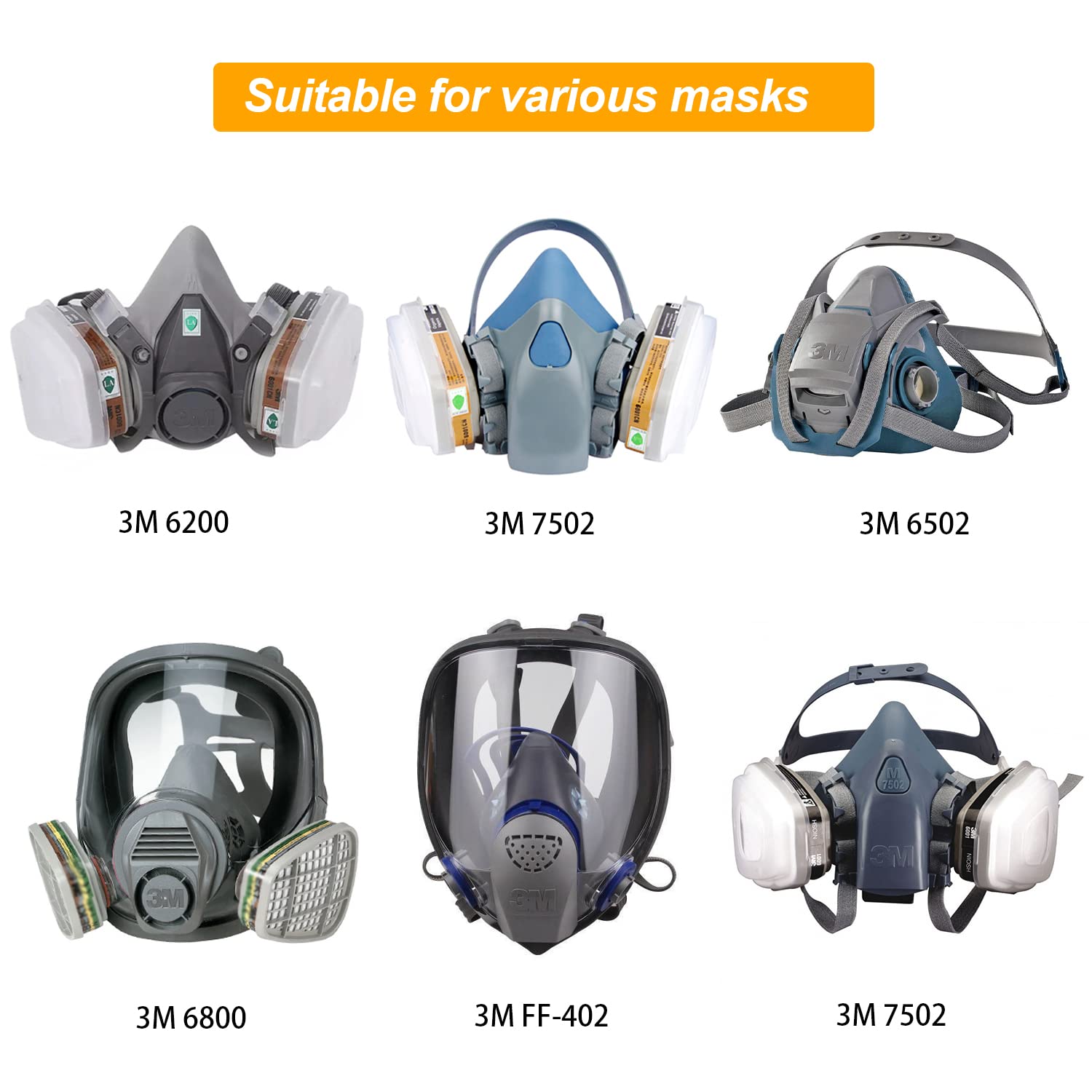 60 Pezzi Filtri 5N11 In Cotone - Ricambio Per Maschere 3M 6000/6200/7502/6800/7501/FF402 - Per Verniciatura A Spruzzo - Foto 8