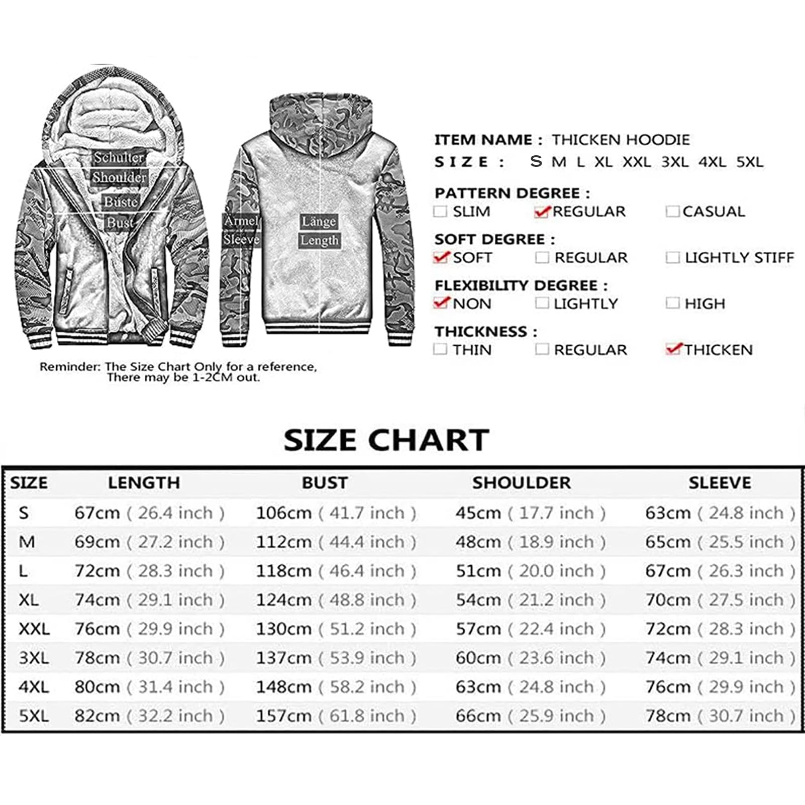 Veste Chasse Homme Veste De Chasse Full Mundur - Camouflage (Imperméable/Coupe-Vent - Capuche Amovible) Veste Camouflage