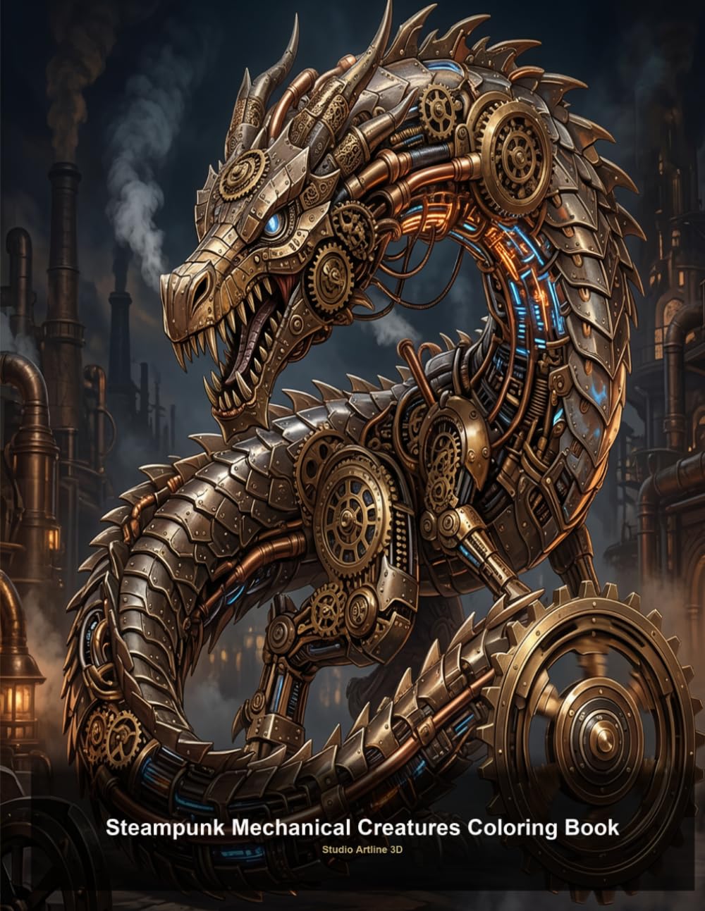 Steampunk Mechanical Creatures Coloring Book: 107 Intricate Clockwork Beasts & Fantasy Machines to Color