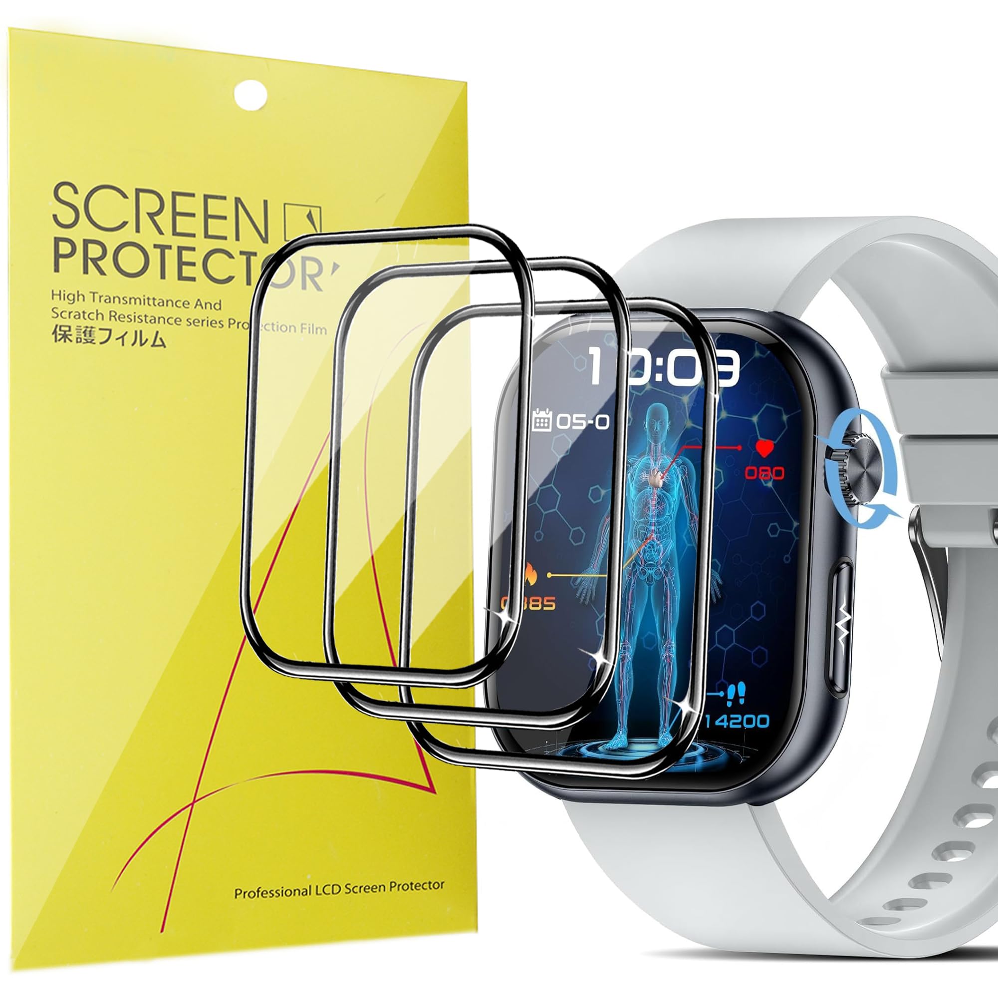 Lamshaw Compatible Avec ICE Smart 2.0 1,7 Pouce SmartWatch Film De