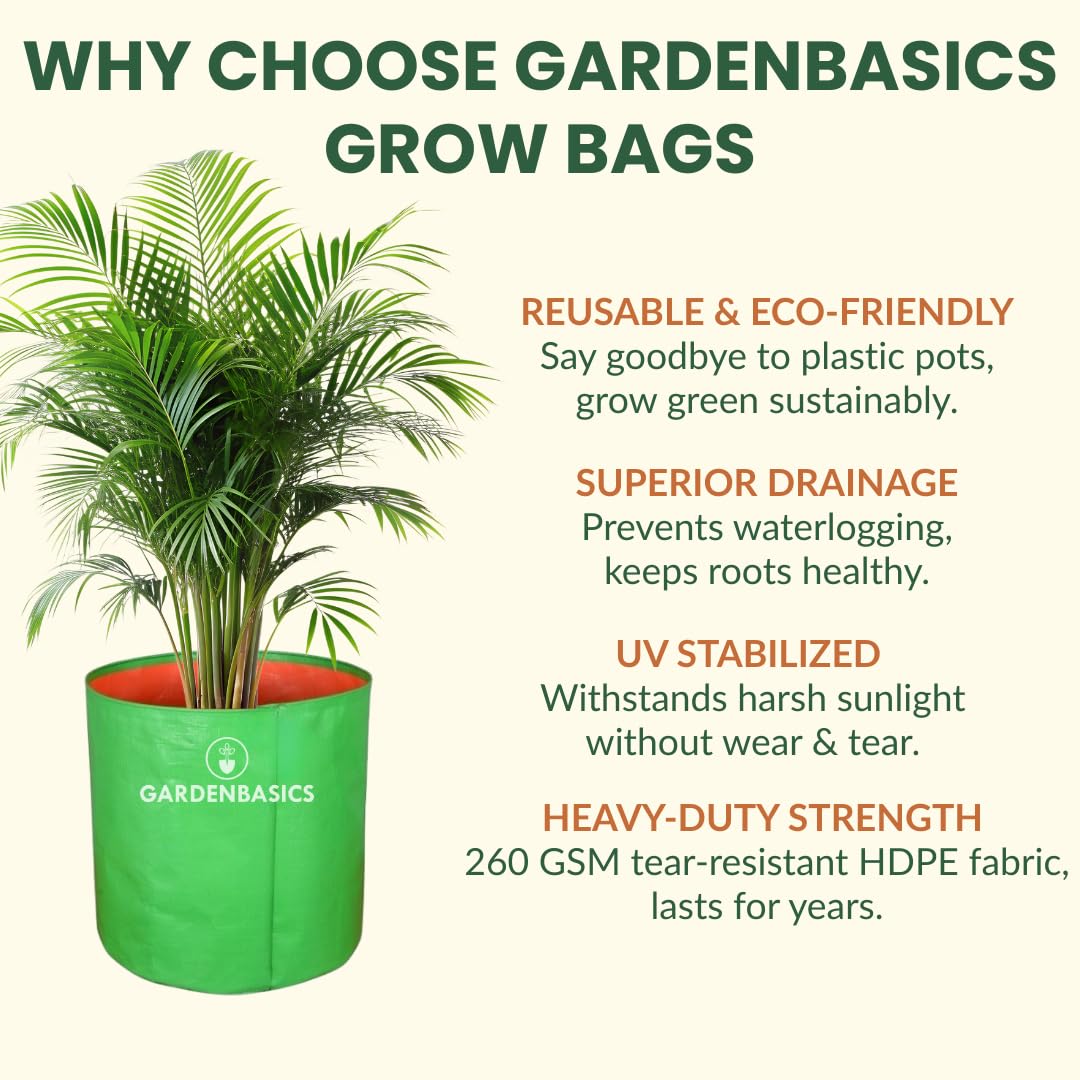 Grow Bags for Vegetables - 5 Pack, UV Protected -2