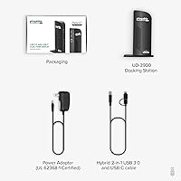 Vista 7 de Plugable Universal Laptop Docking Station Dual HDMI Monitor for Windows and Mac (Driver Required), USB 3.0 or USB-C, 2X HDMI, Gigabit Ethernet