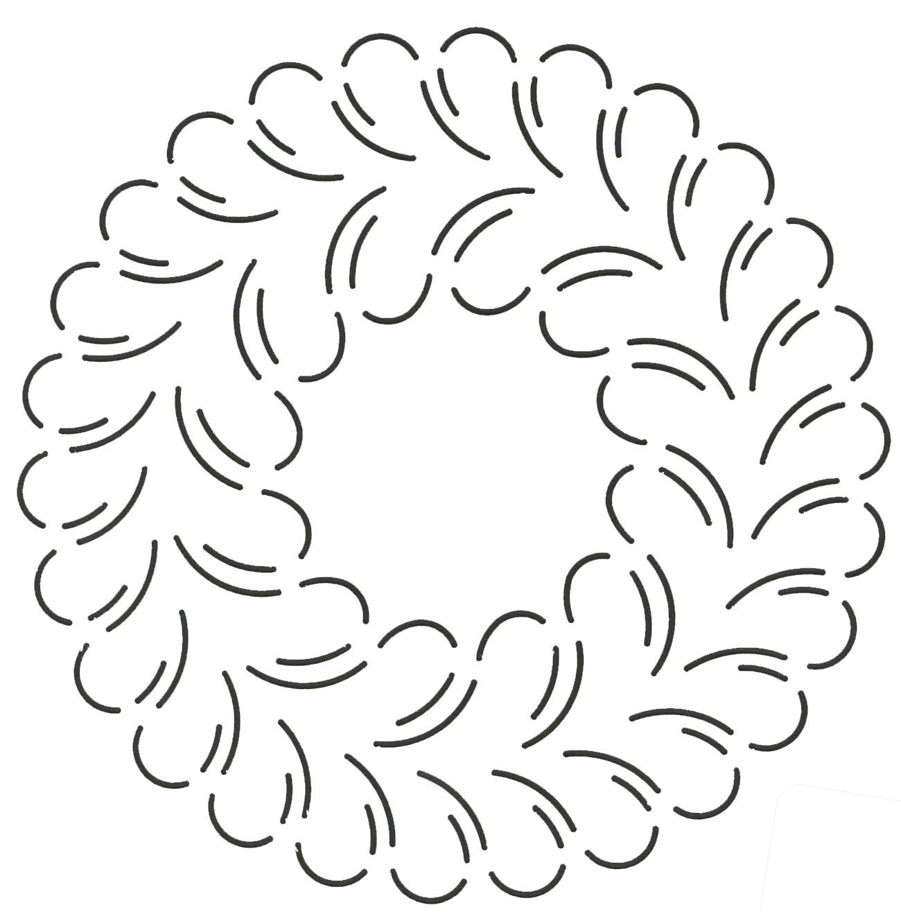 Quilting Creations Feather Circle Quilt Stencil