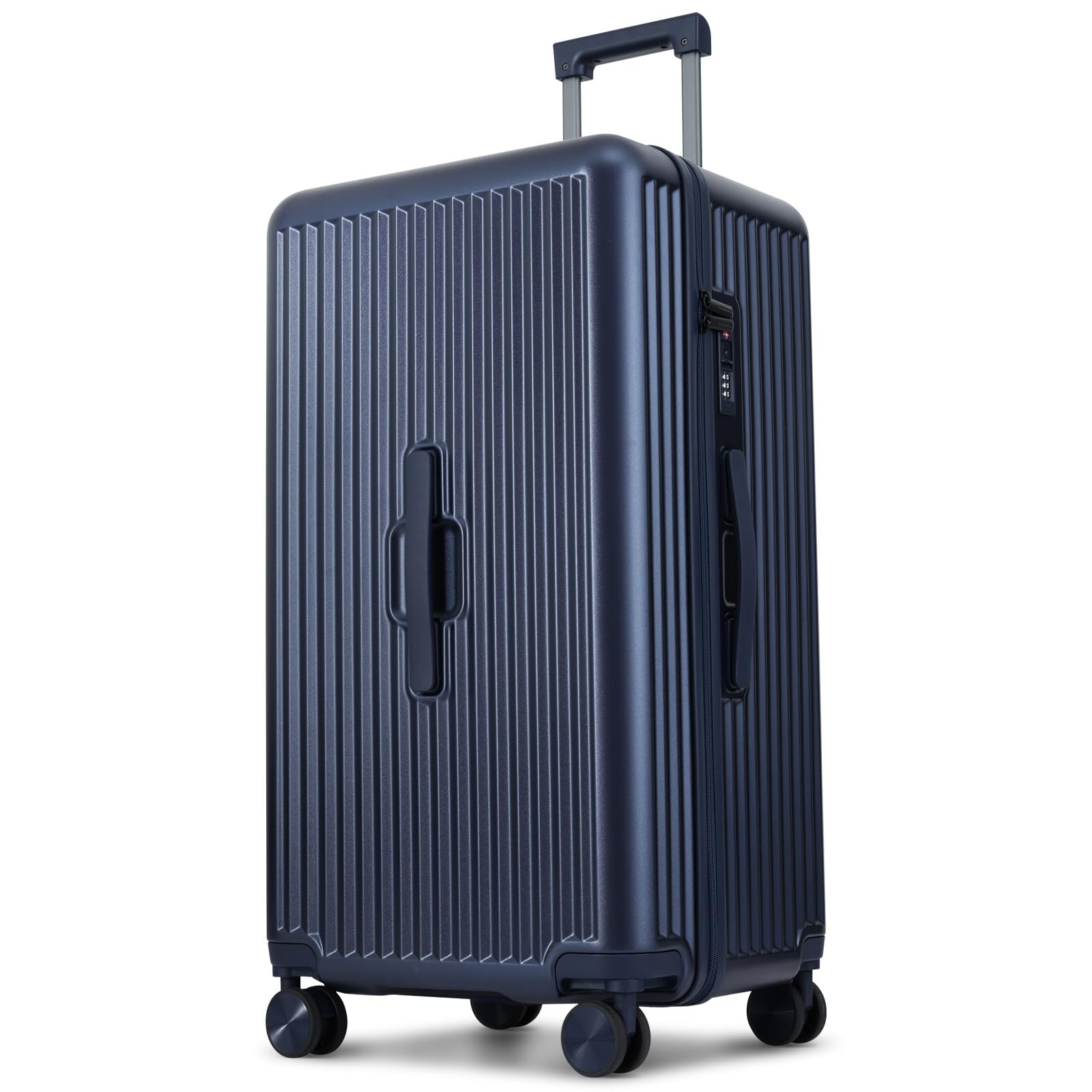 CENSIEN Trunk Luggage, 28 Inch Checked Luggage with Spinner Wheels, Lightweight PC Hard Shell Large Suitcase with TSA Lock, Removable Dividers (Blue,