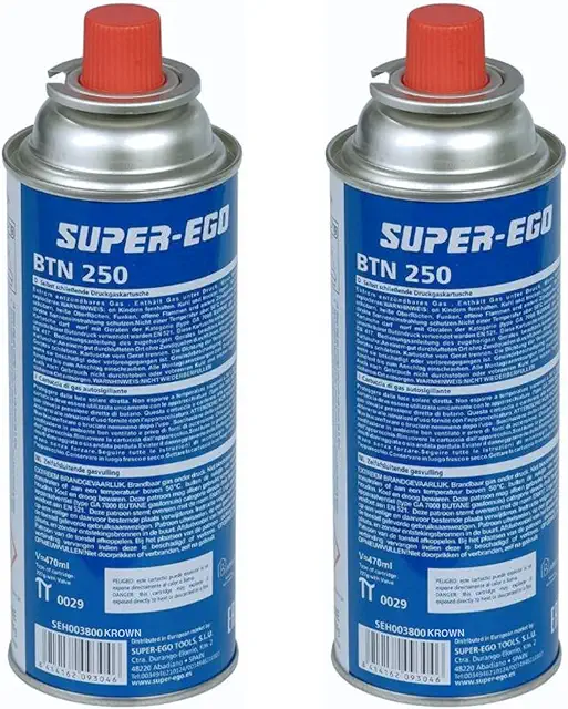 Pack 2 Cartuchos K-250 Gas Butano 227g para Hornillos Camping