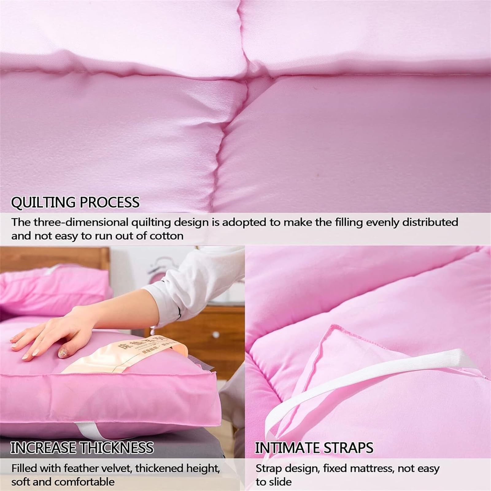 Colchón de futón de Suelo de Terciopelo de plumón, tamaño Completo King Queen, colchón de Suelo japonés, colchón de Tatami for Cama de Invitados, colchón for Dormir for Dormitorio de Estudiantes (Col