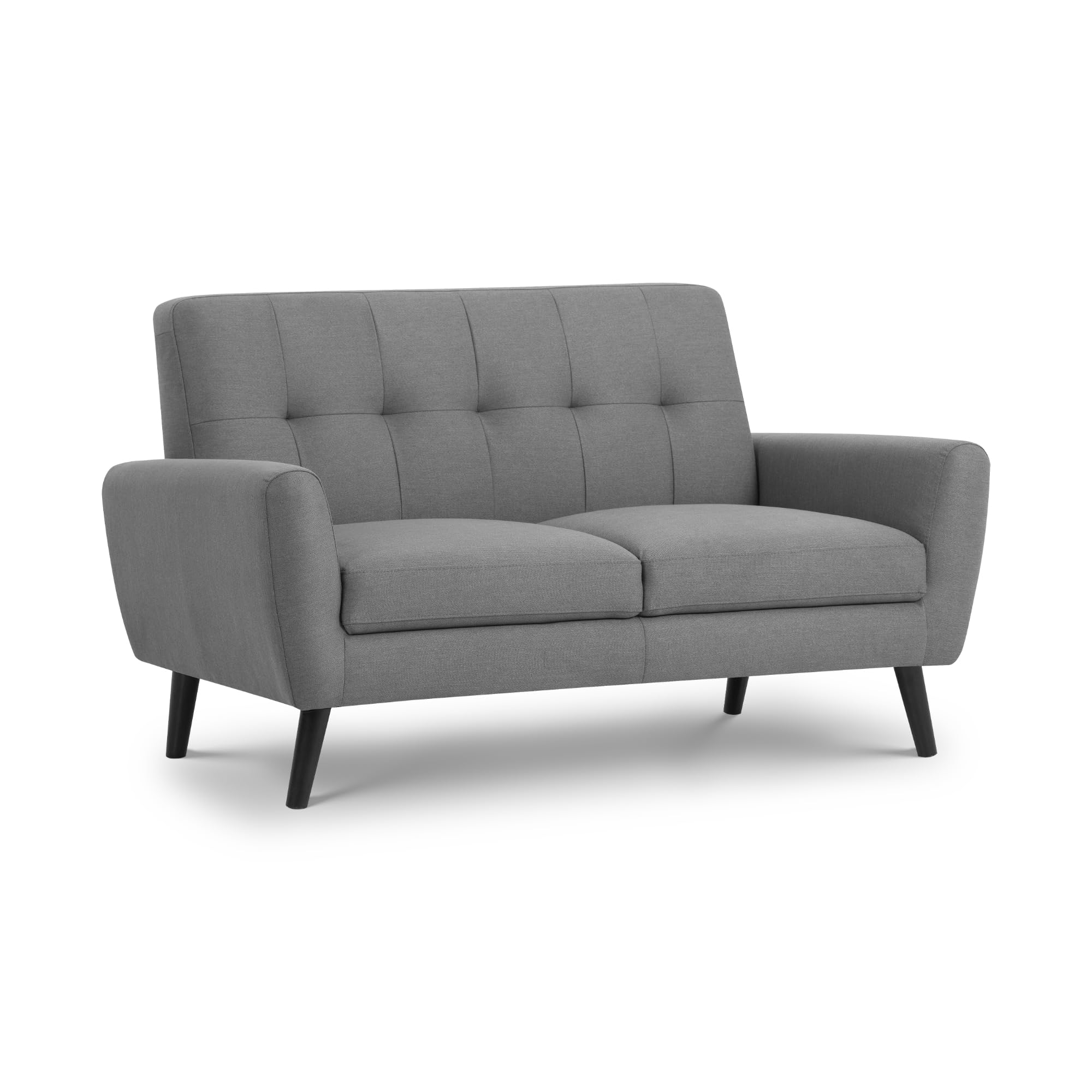 Julian Bowen Grey Fabric Monza 2 Seater Sofa