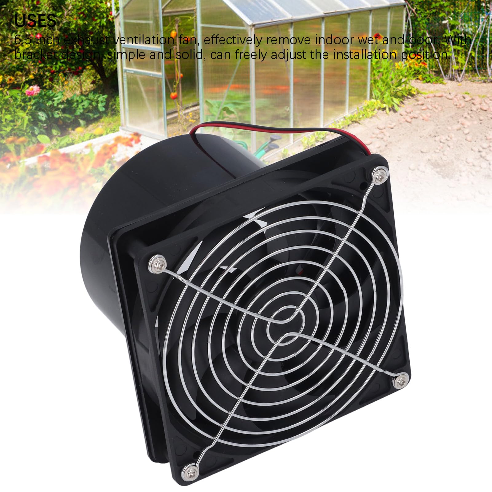 Alomejor Solarbetriebener Abluftventilator, 50W 12V Hohe Effizienz, für