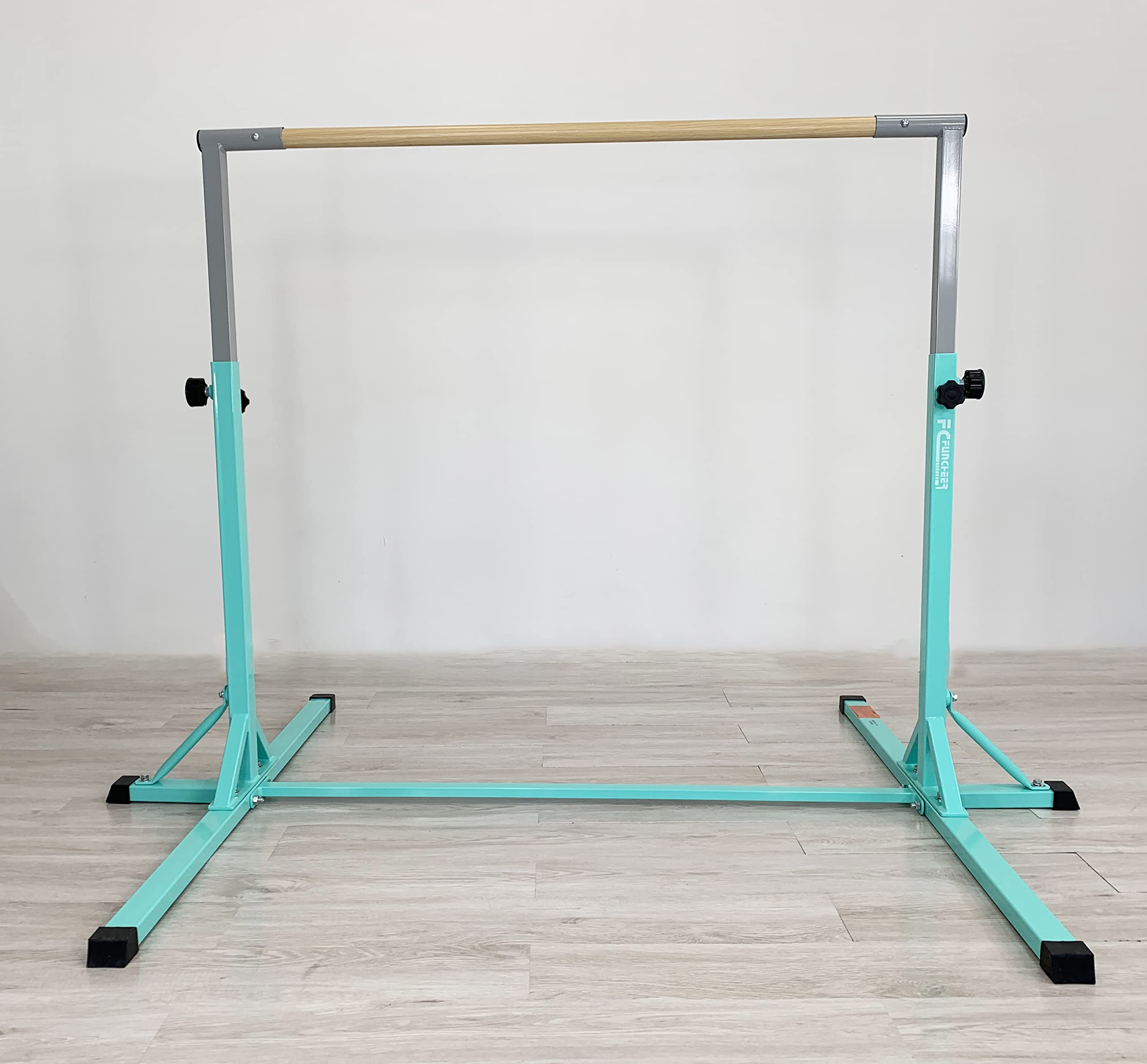 FC FUNCHEER Expandable Gymnastics kip bar,Adjustable from 3' to 5',Junior Training bar with Fiberglass bar,Side Extension Added for addtional stablity